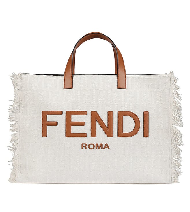 Fendi FFロゴトートバッグ White FF shopper
