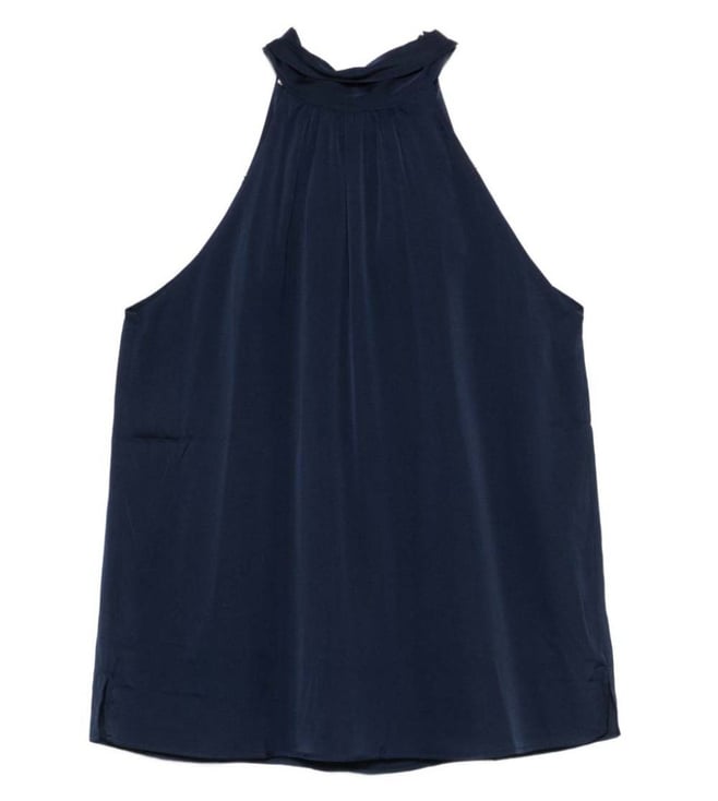 Blue Halter Neck Top