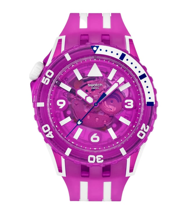 スウォッチ ラグジュアリーコレクションWAVING CRYSTALS Buy Swatch Scubaqua Flower Hat Quartz Unisex 44 mm SSCU09P100
