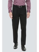 Louis Philippe Plated Cotton Pants