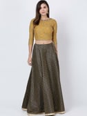 Grey Embroidered Lehenga Choli Set 