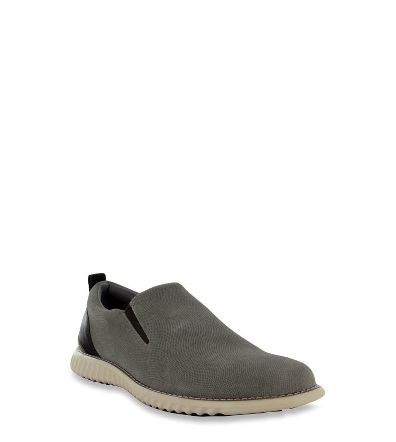 grey steve madden slip ons