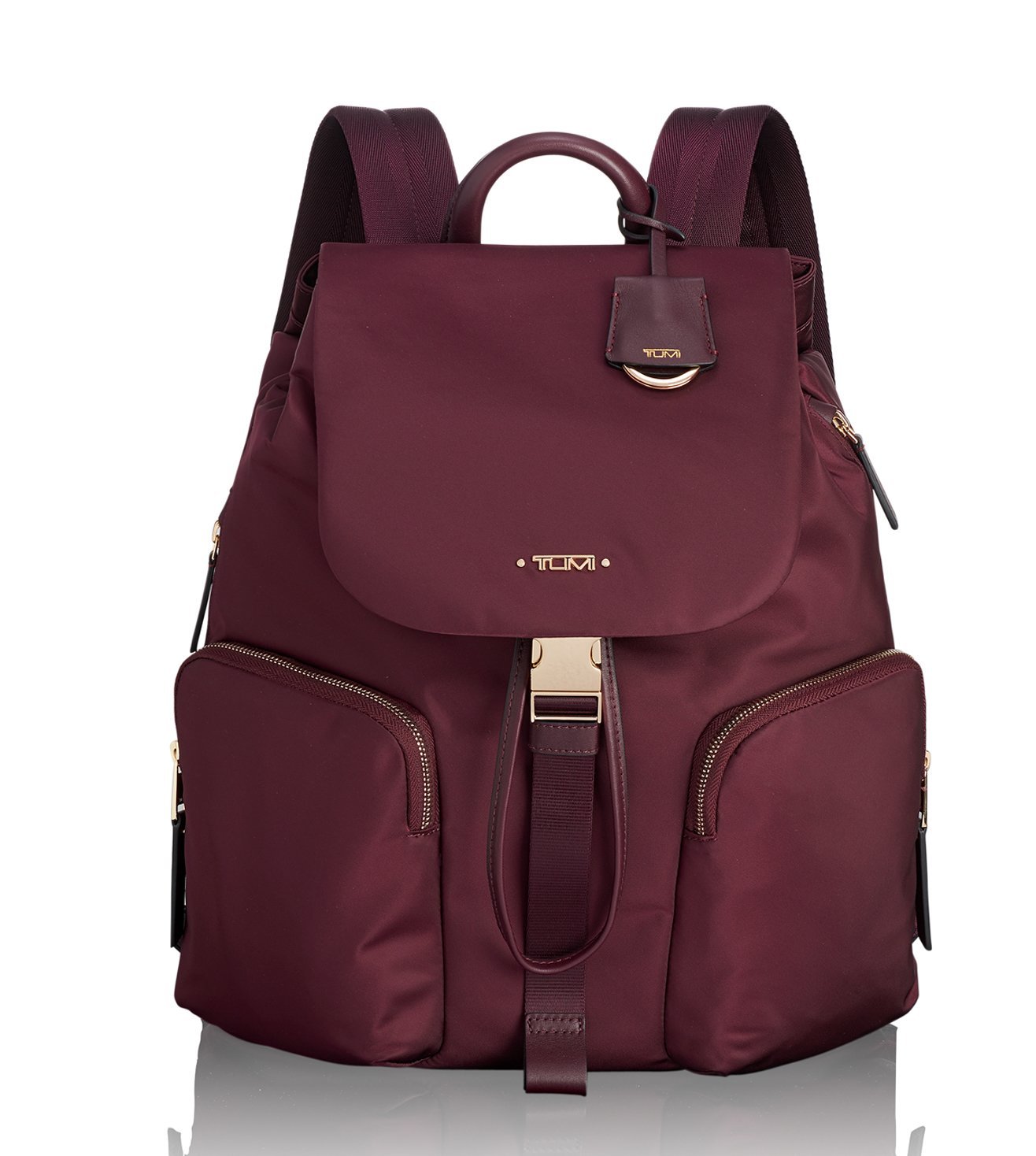 tumi maroon backpack