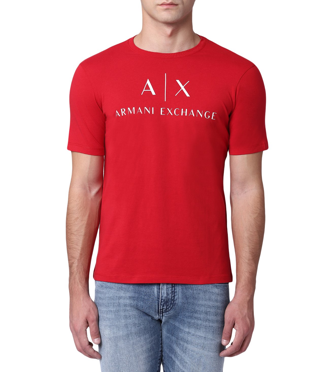 armani exchange t shirt red