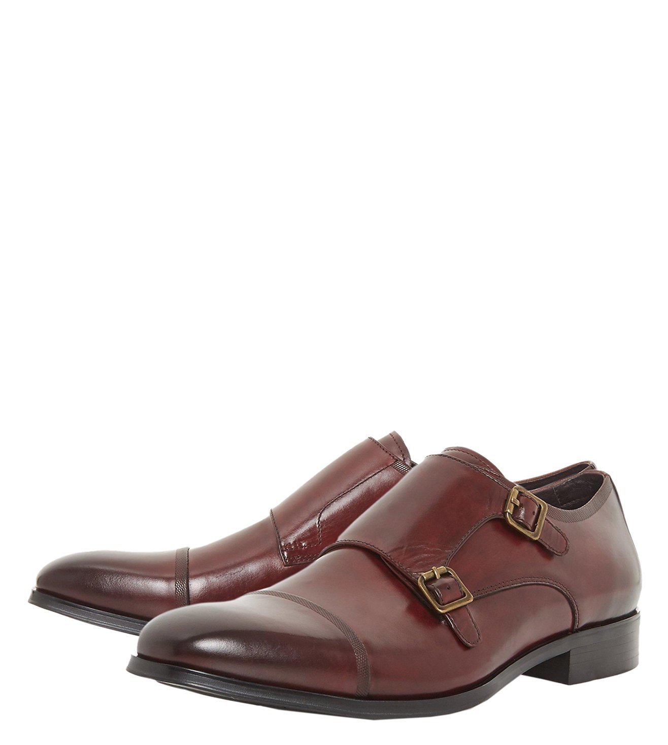 mens burgundy monk shoes