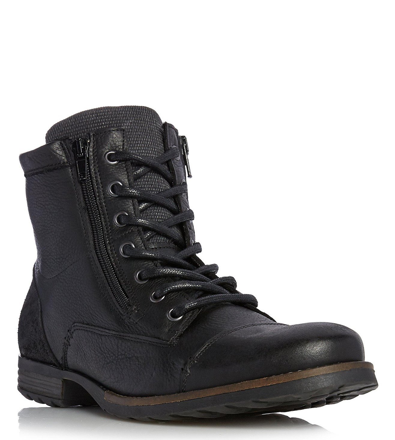 Dune London Black Charing Leather Boots 