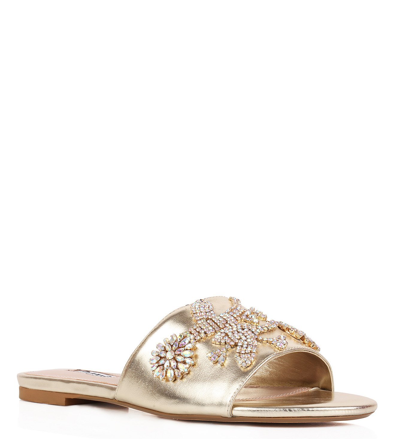 gold studded slides