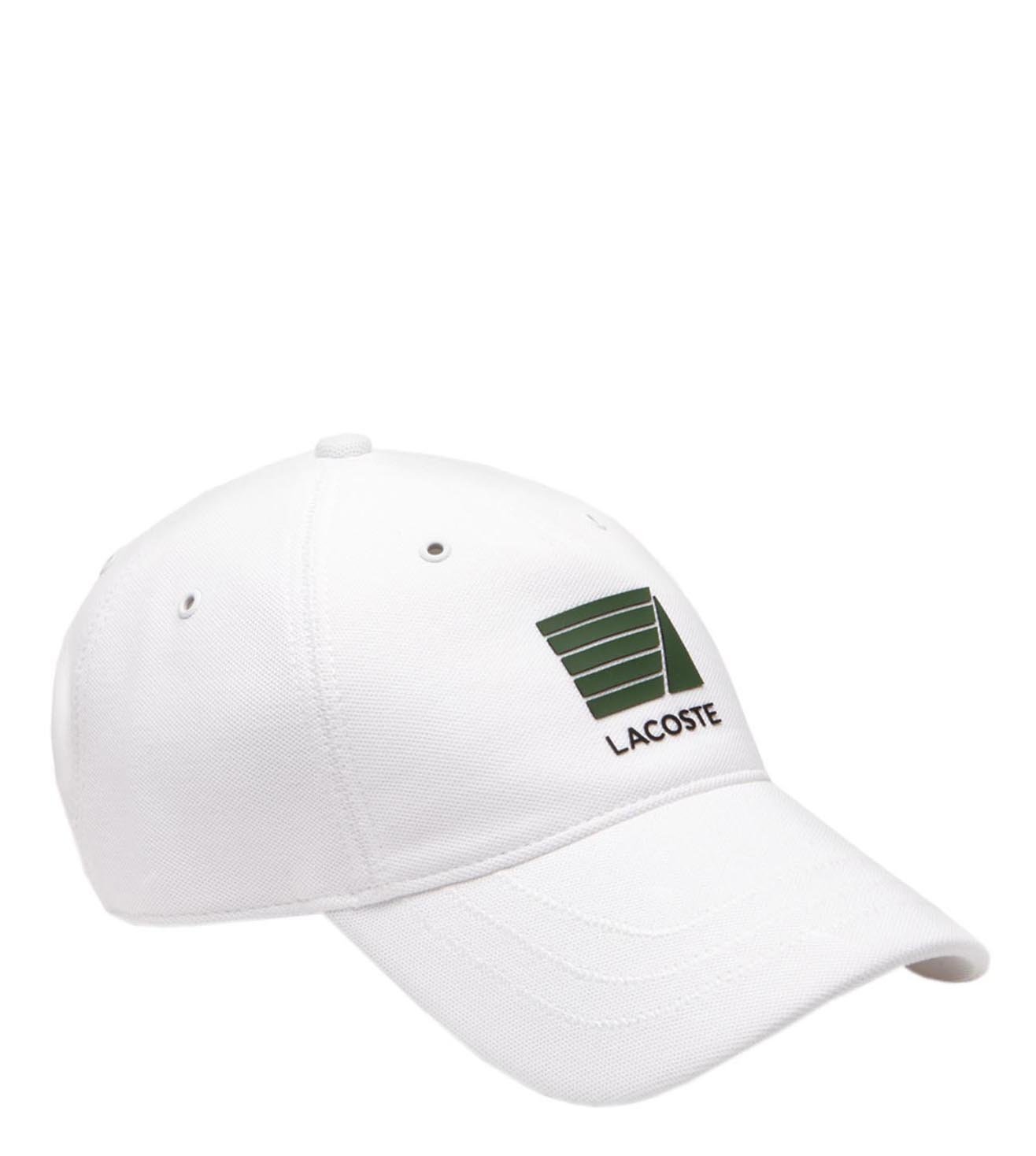 white lacoste hat