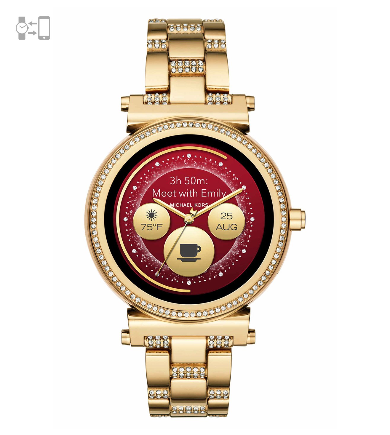 red watch michael kors