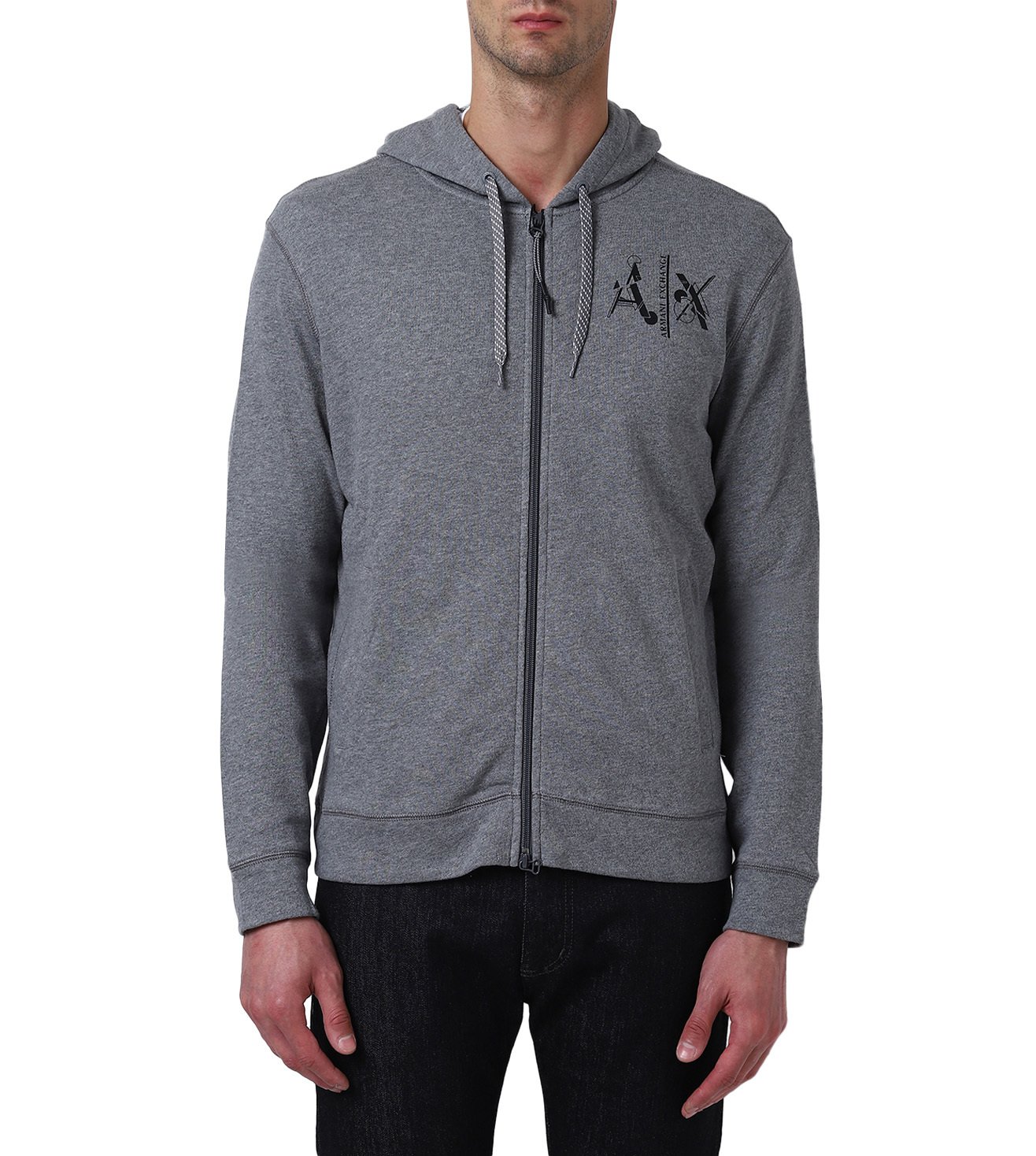 armani exchange logo hoodie