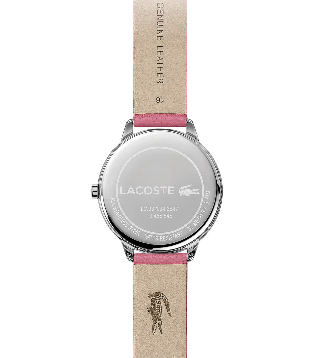 lacoste genuine leather watch
