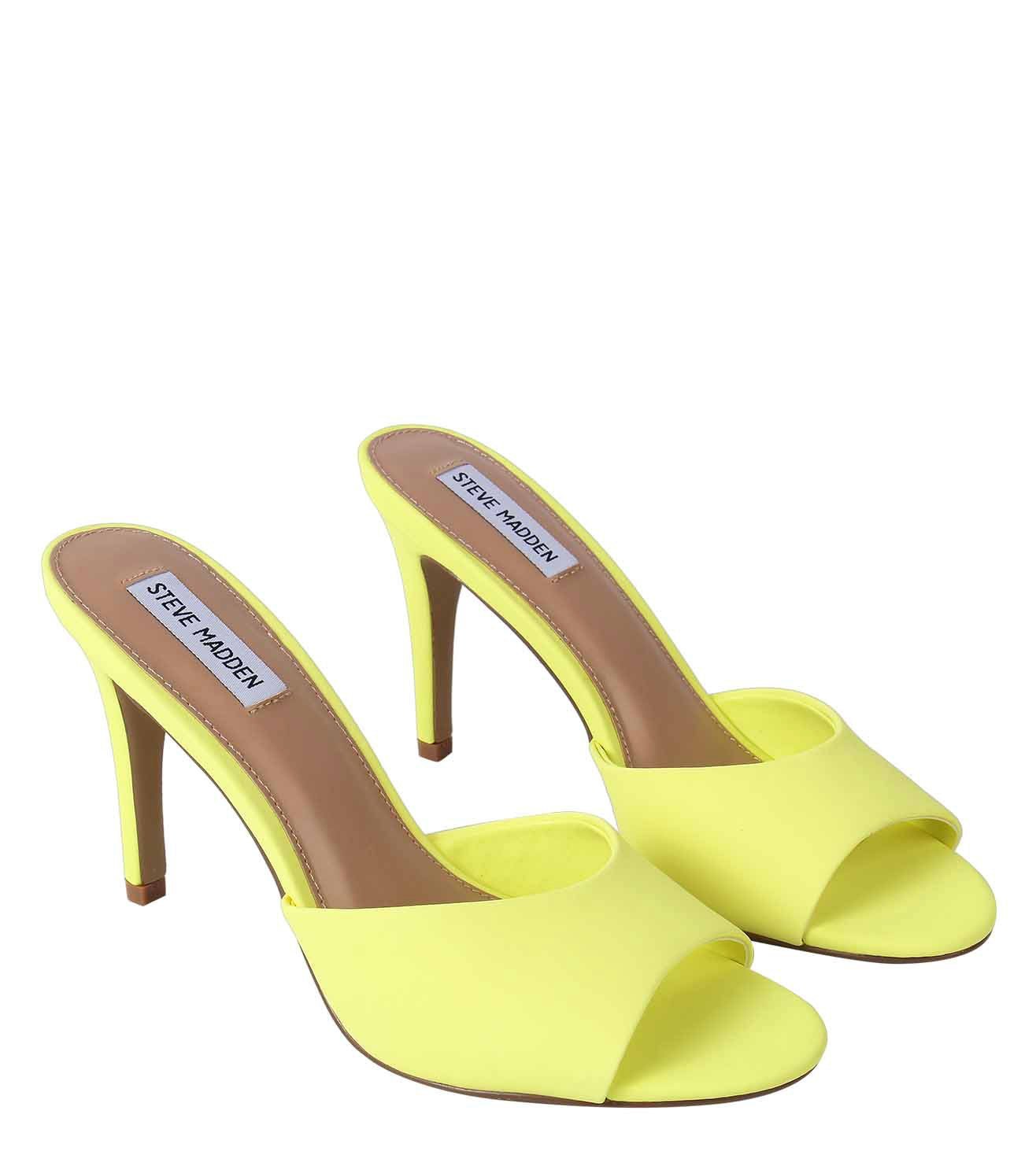 steve madden neon yellow heels