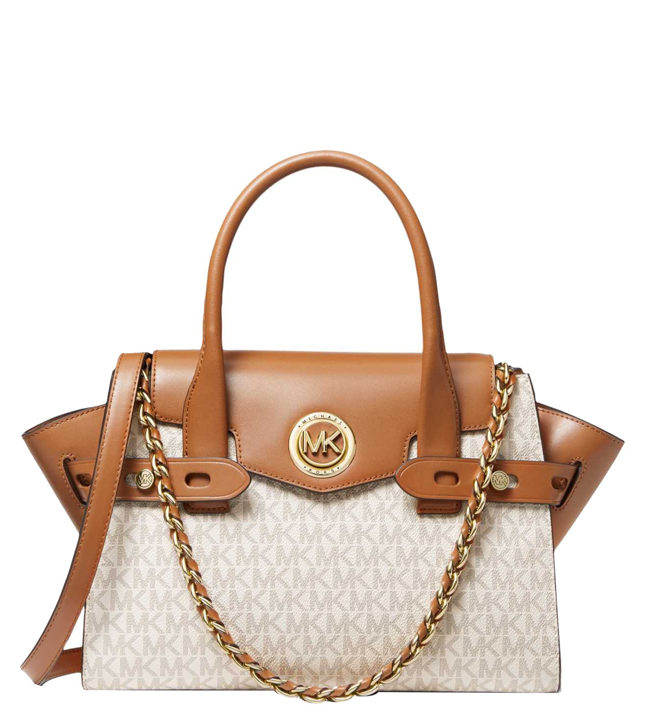 michael kors large satchel vanilla