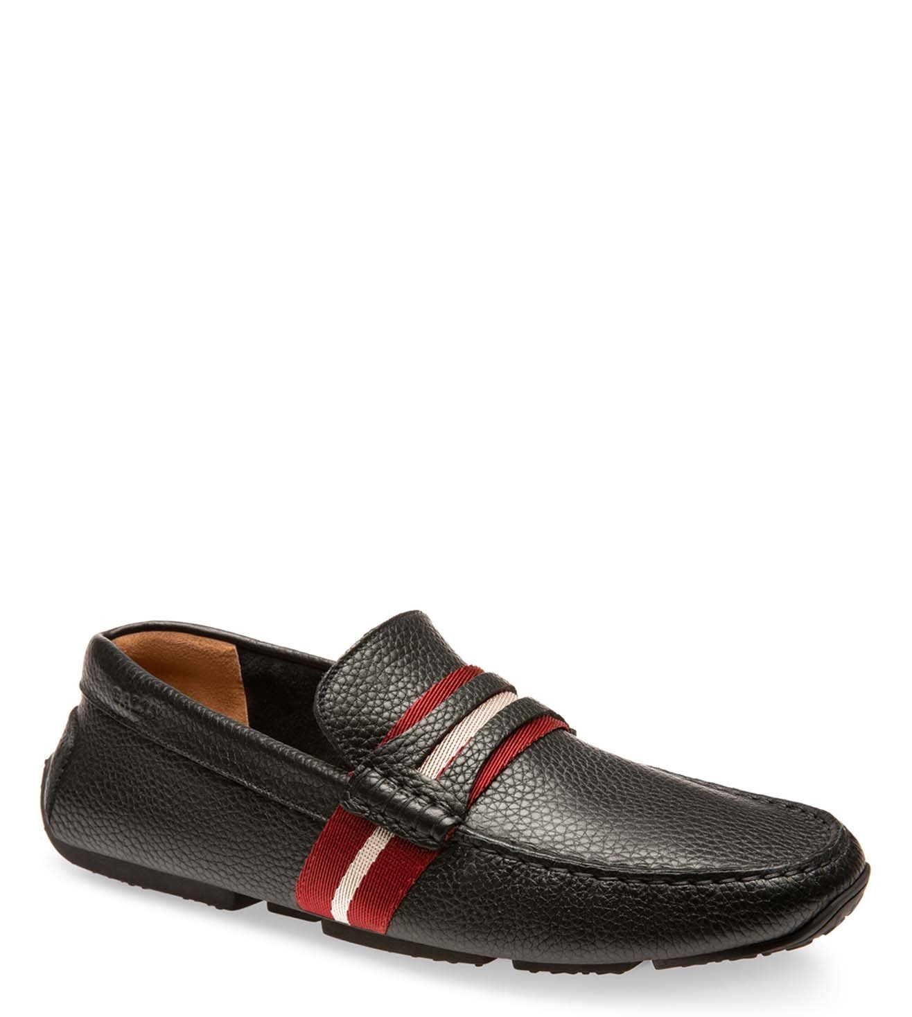 bally black loafers