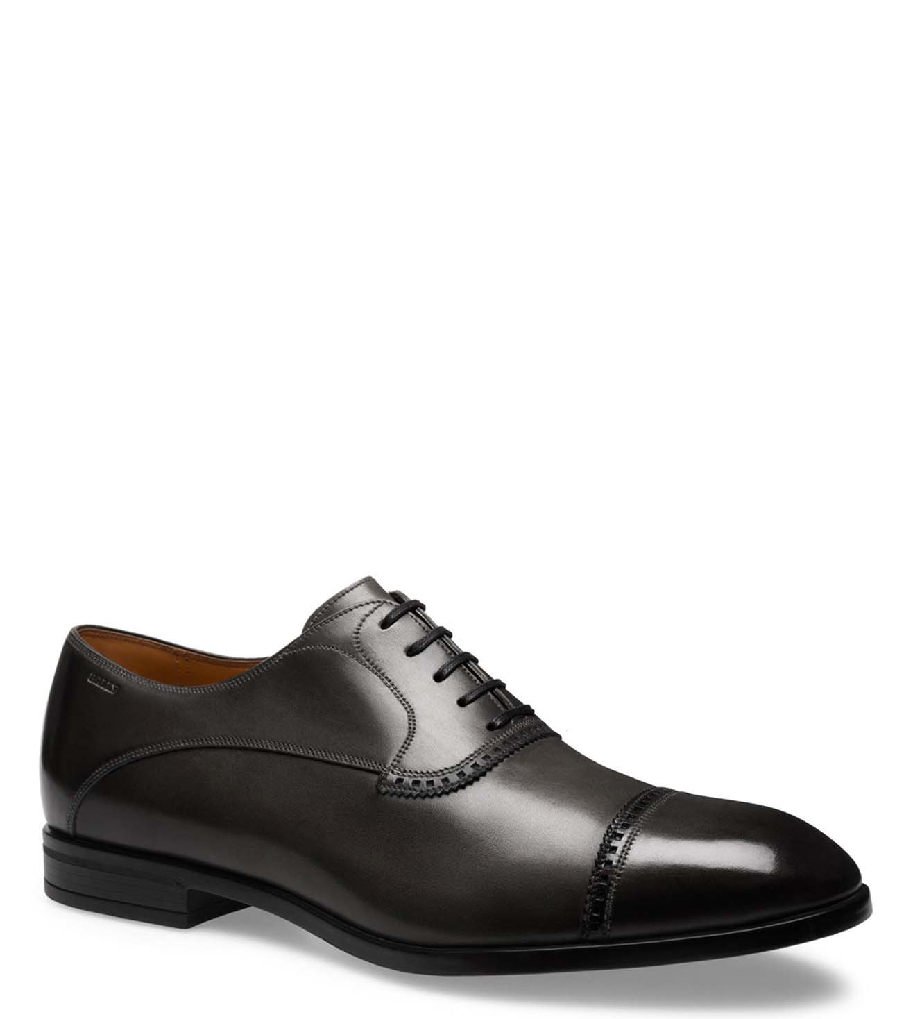 Bally Black Lione Lamior Oxford Shoes 