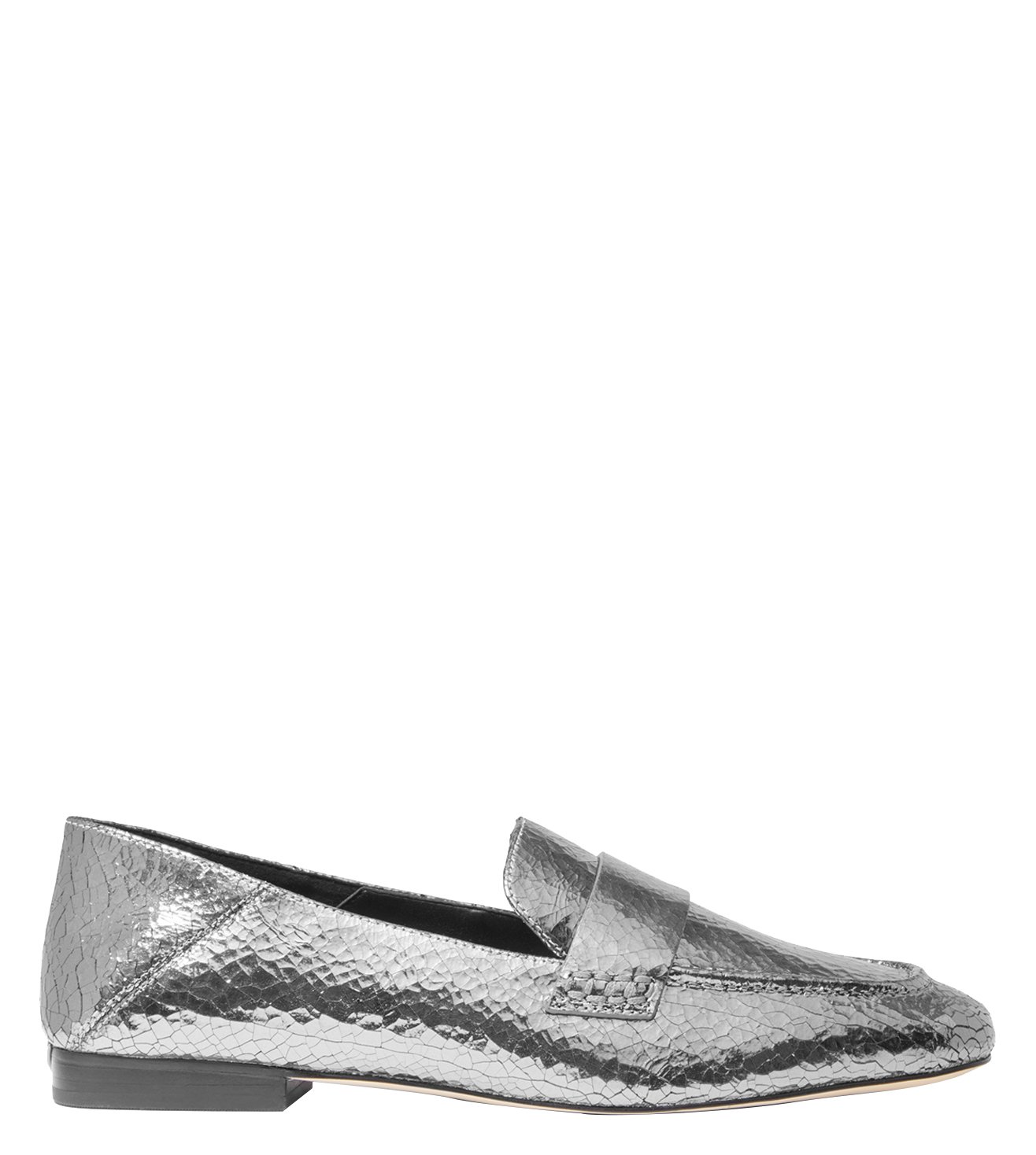 emory crackled metallic leather loafer