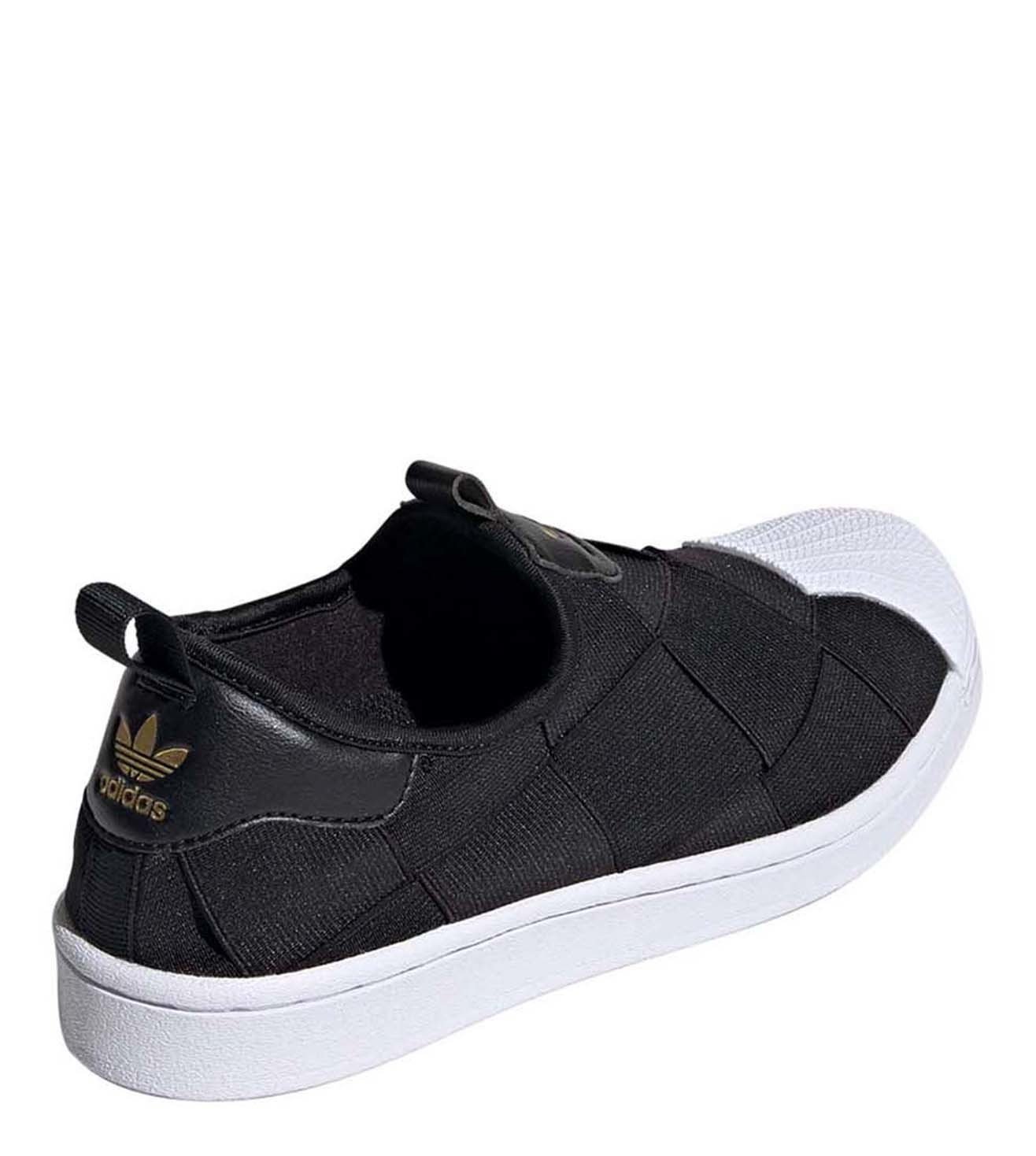 adidas slip on black shoes