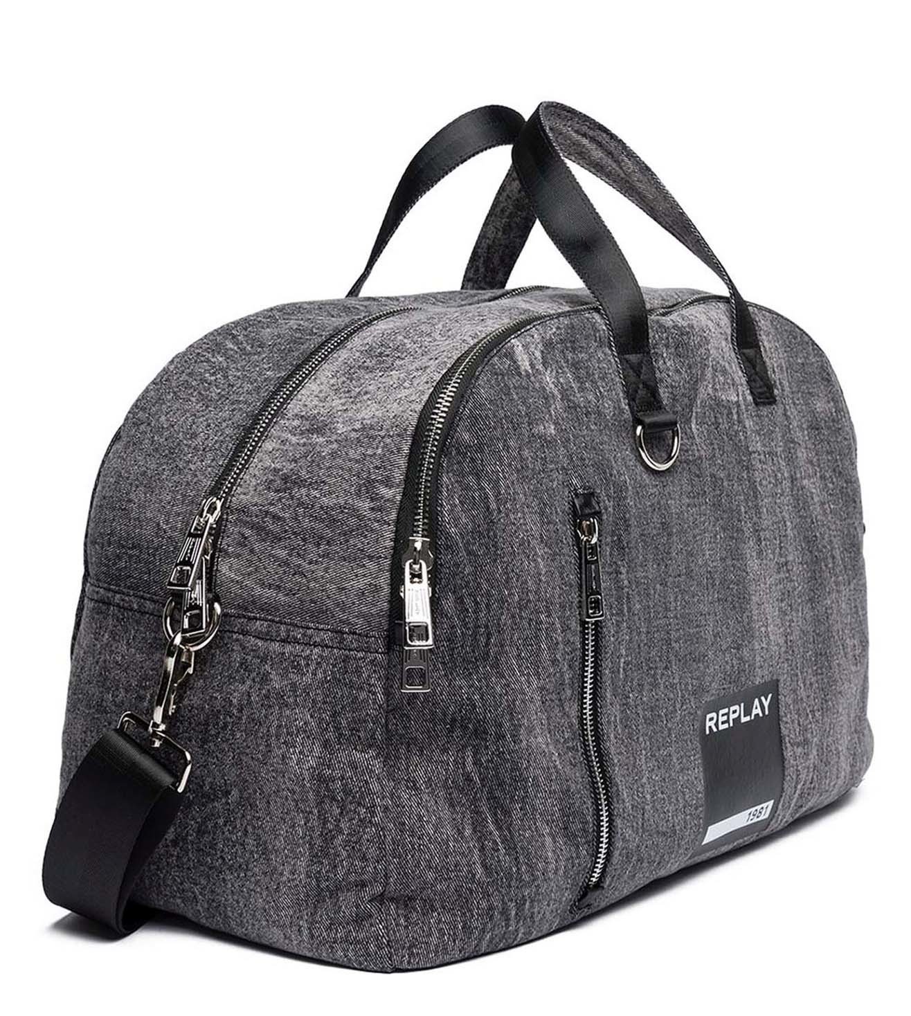 burberry large washed leather duffle bag