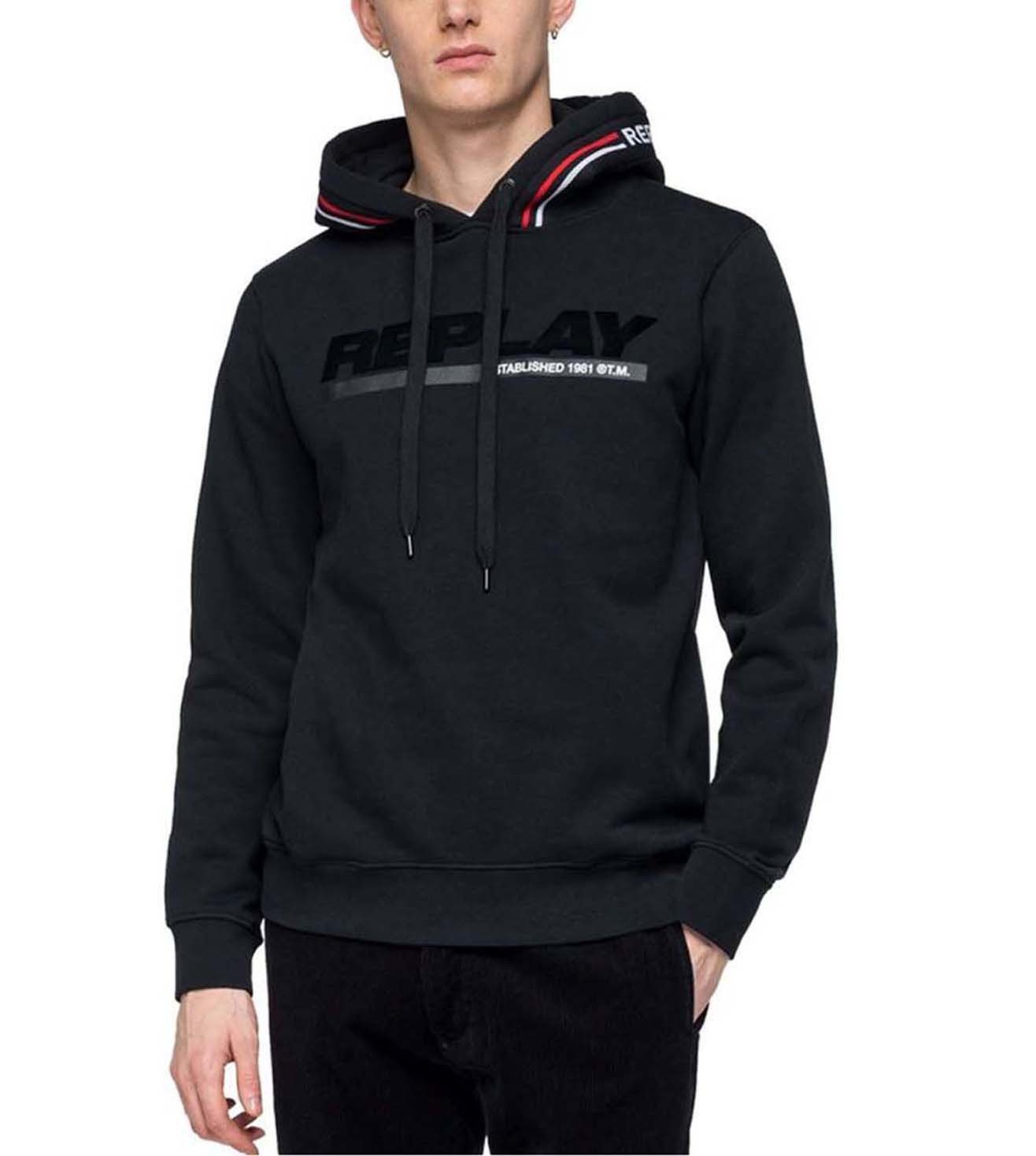 black slim fit sweatshirt