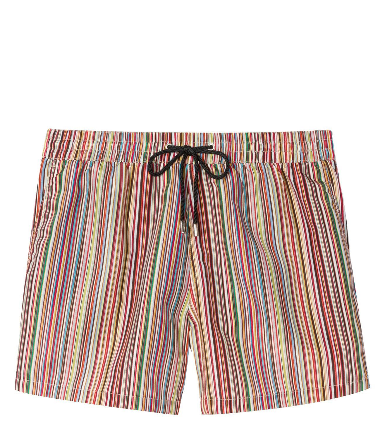Mens Multi Coloured Striped Swim Shorts