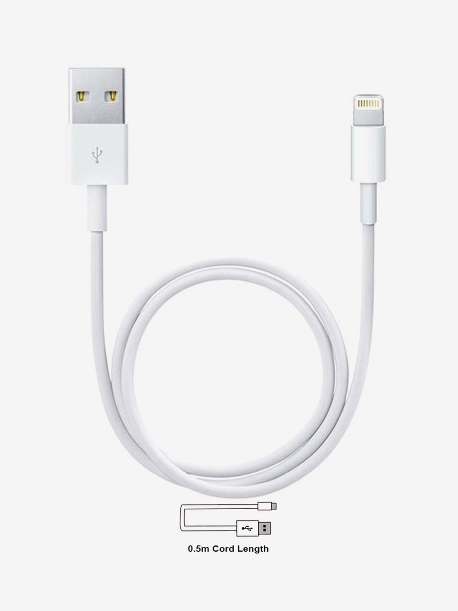 Câble USB vers Lightning Contact 2A 1,5 m Blanco