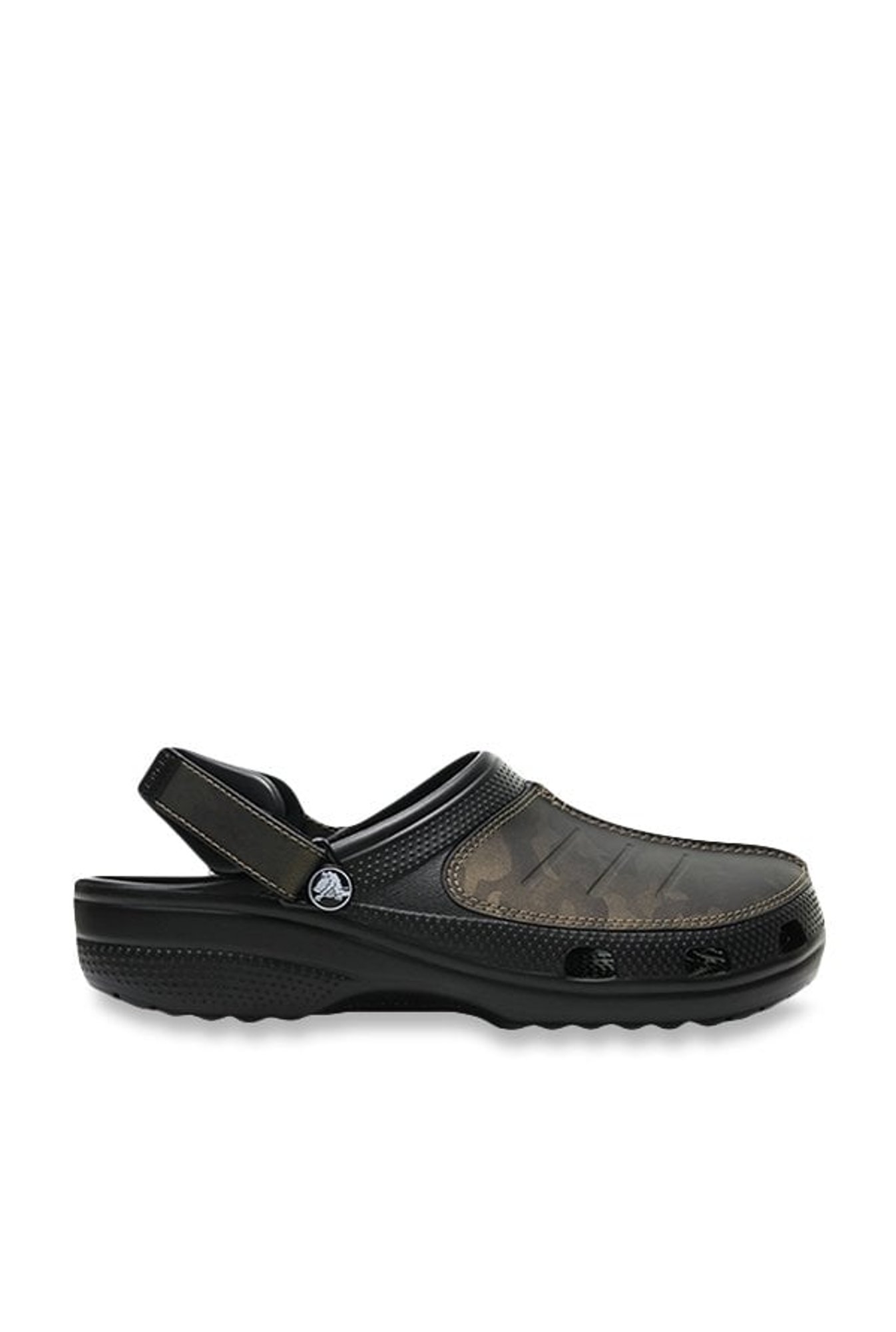 Buy Crocs Yukon Mesa Black Camo Green Back Strap Clogs for Men