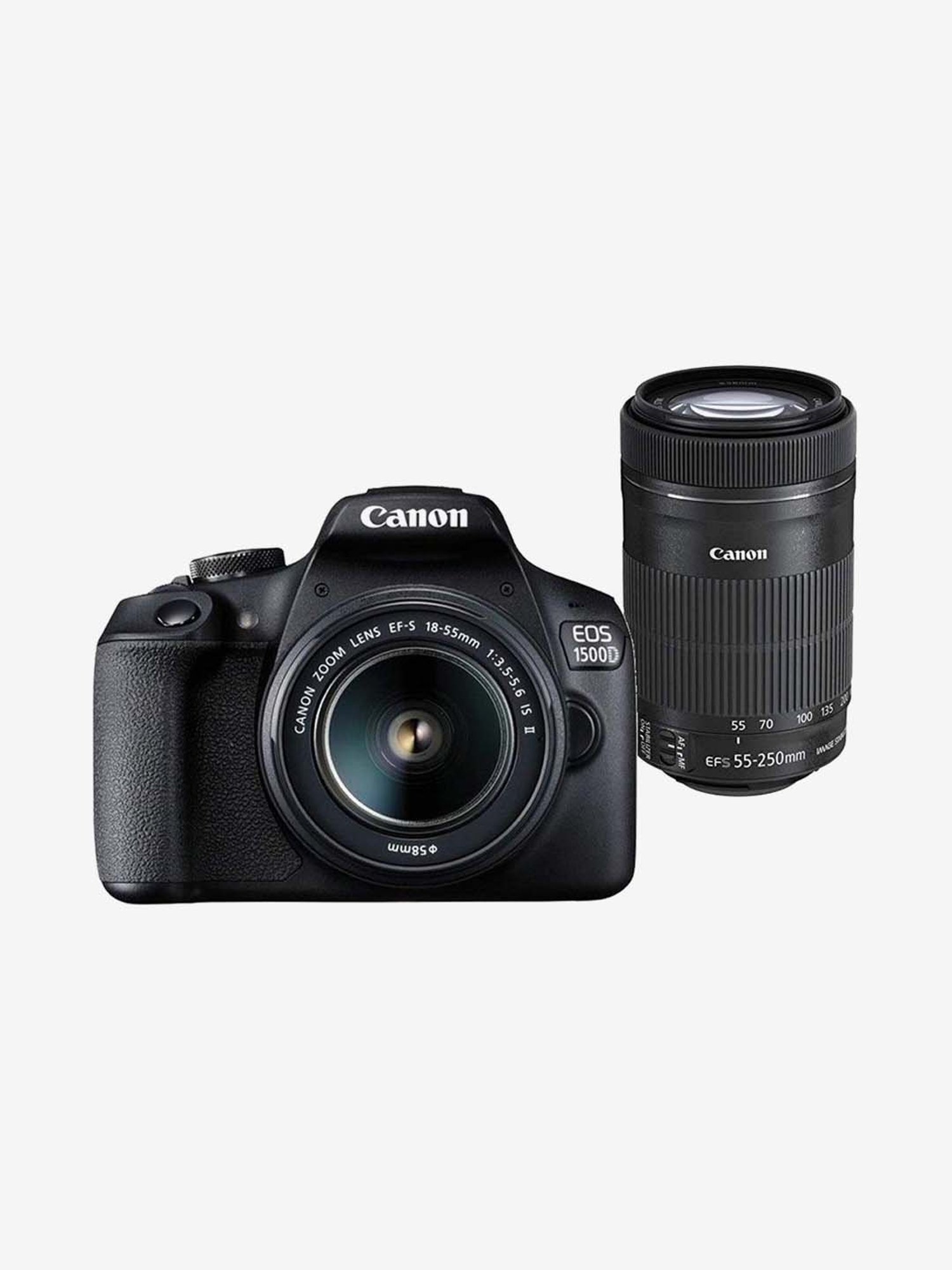 Canon Eos 1500d Ef S18 55mm 55 250mm Is Ii Lens Dslr Camera With Carry Case Black From Canon At Best Prices On Tata Cliq