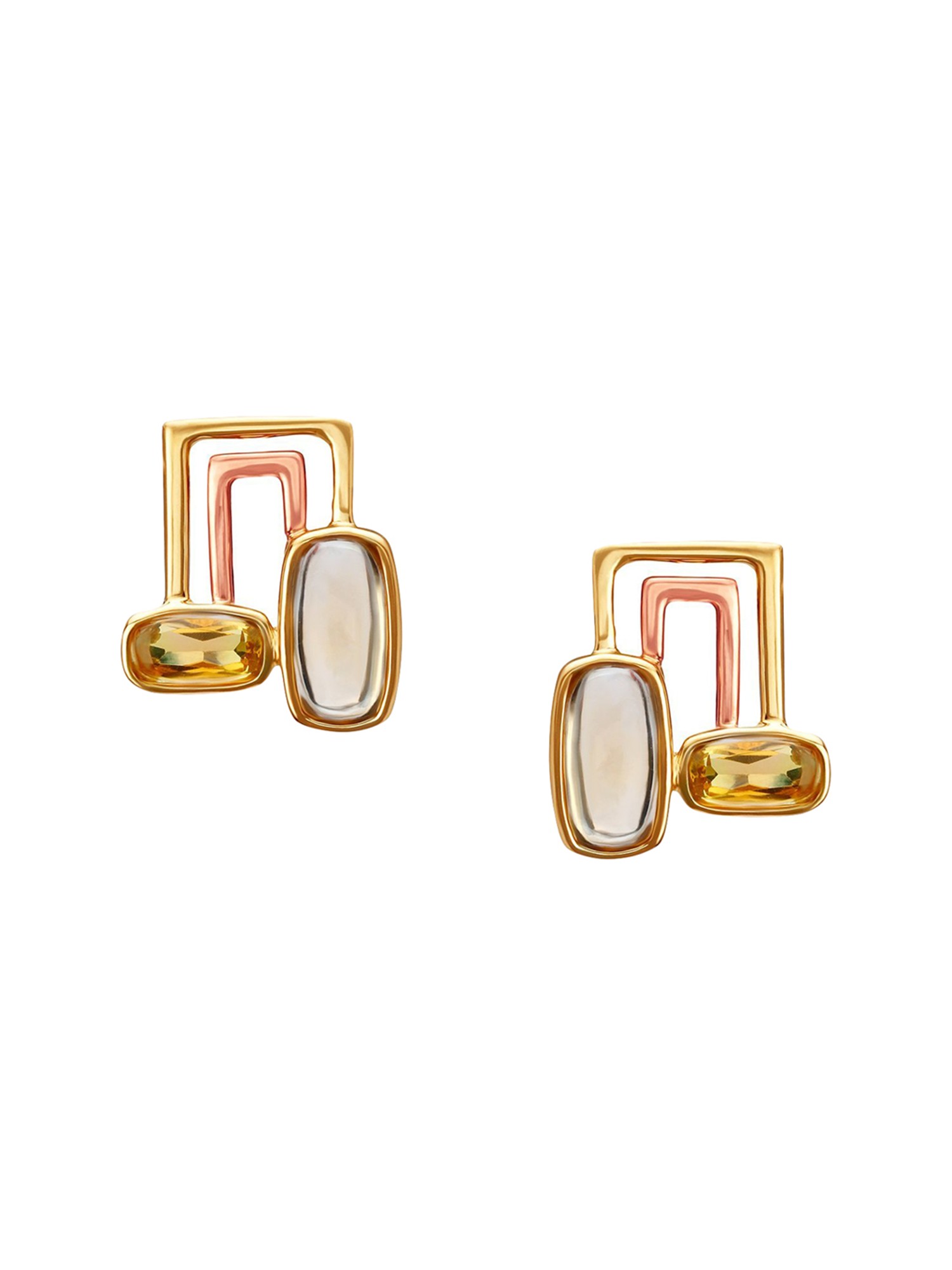 Buy Mia by TANISHQ by Tanishq 14KT Yellow Gold Diamond Stud Earrings with  Oval Design Online - Best Price Mia by TANISHQ by Tanishq 14KT Yellow Gold  Diamond Stud Earrings with Oval