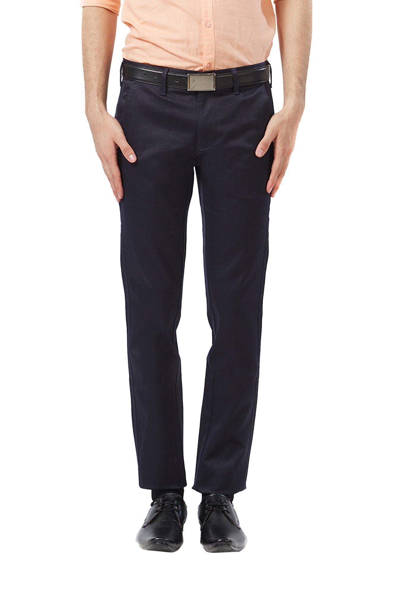 Buy MidRise Slim Fit FlatFront Trousers online  Looksgudin