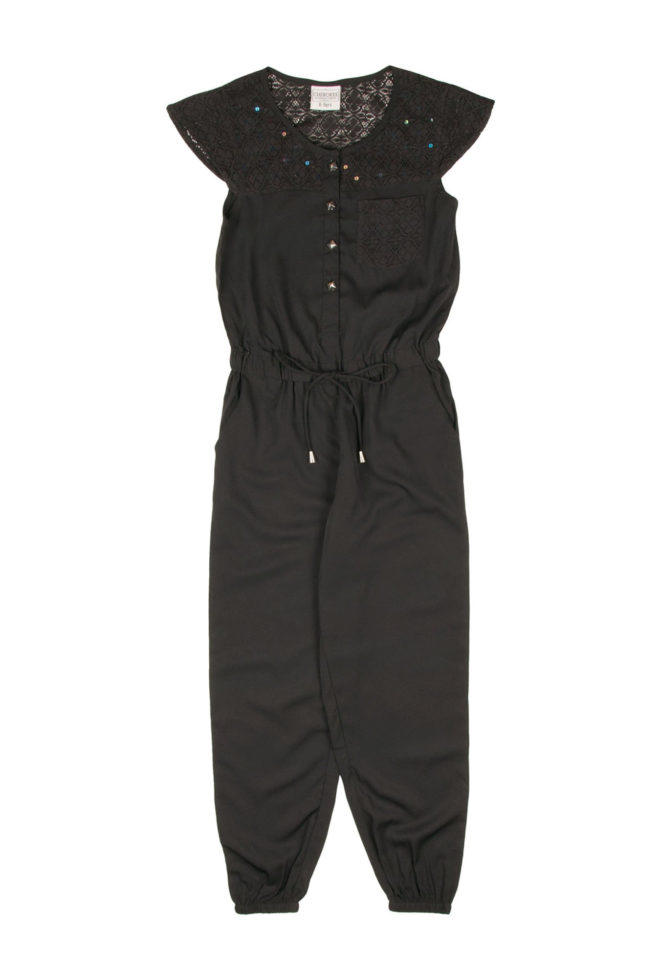 Buy Cherokee Kids Black Lace Jumpsuit For Girls Clothing Online