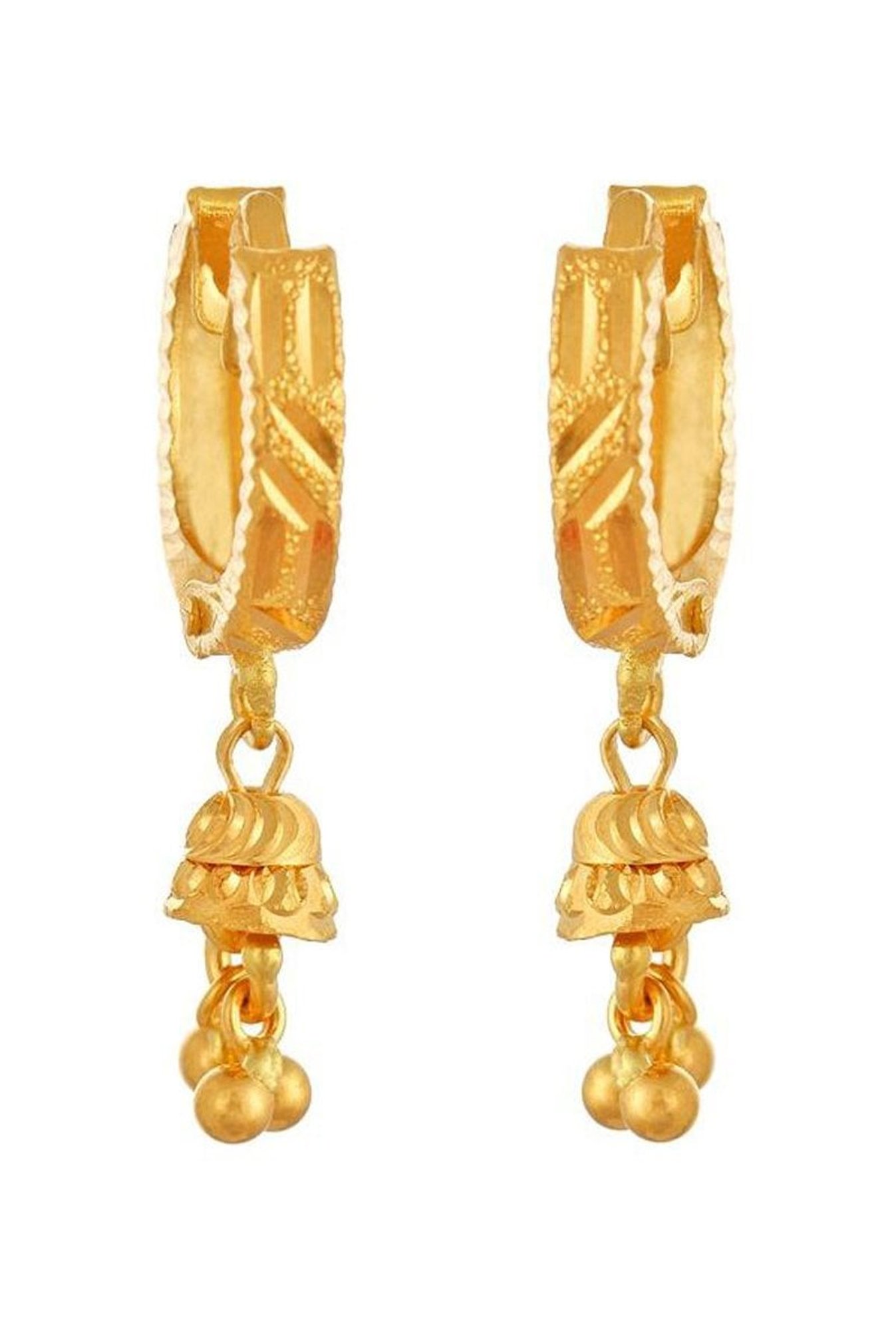 Mia by Tanishq 14k (585) Yellow Gold Stud Earrings for Women : Amazon.in:  Fashion