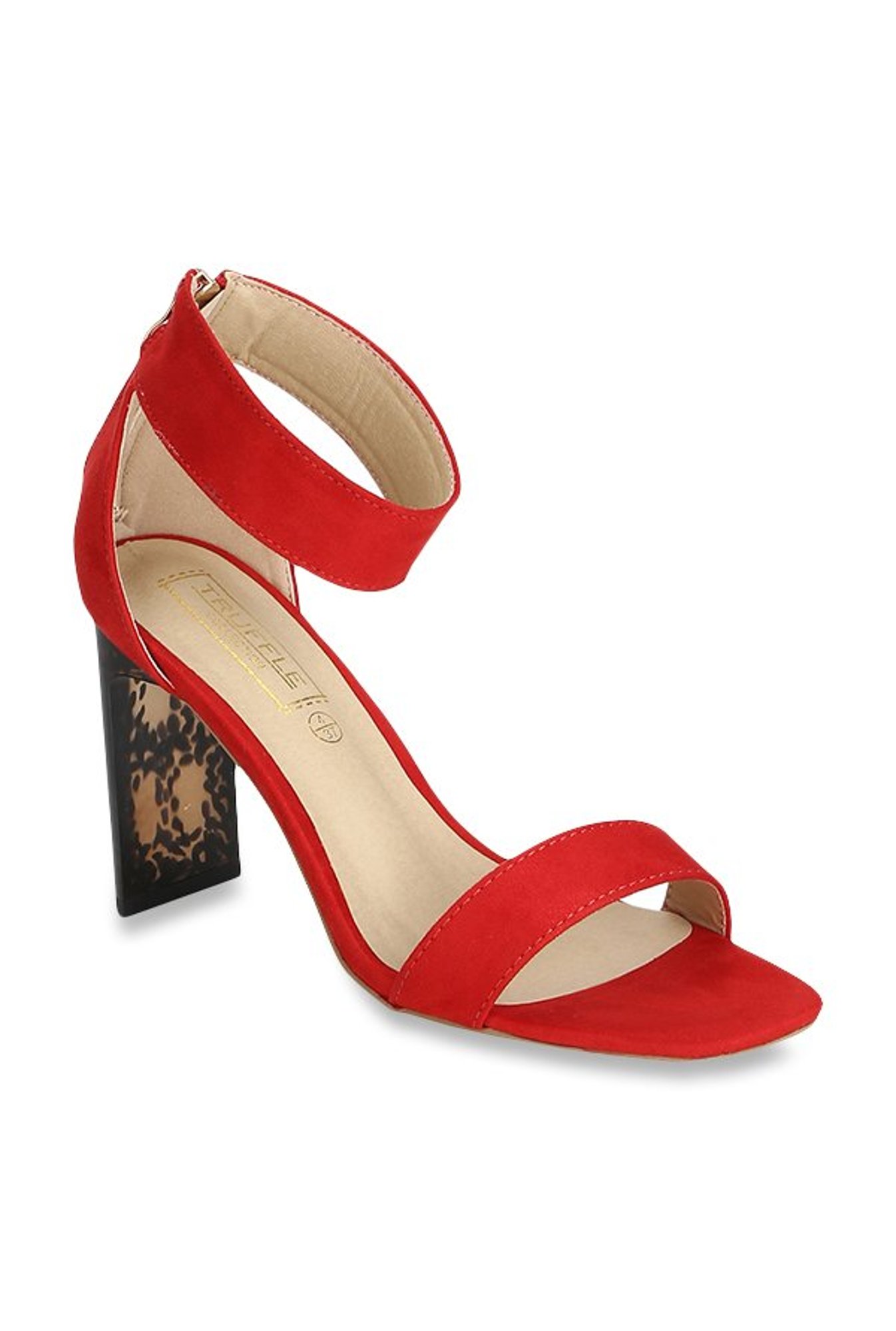 Buy Truffle Collection Red Ankle Strap 