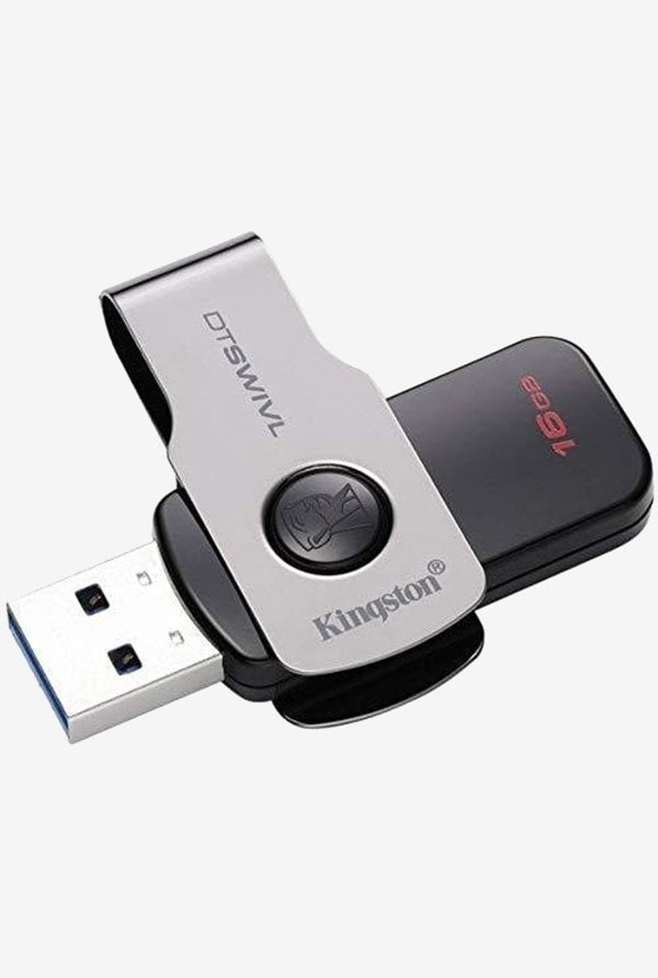 Kingston DTSWIVL USB 16GB DataTraveler SWIVL Memory Stick Drive  (Grey/Black)