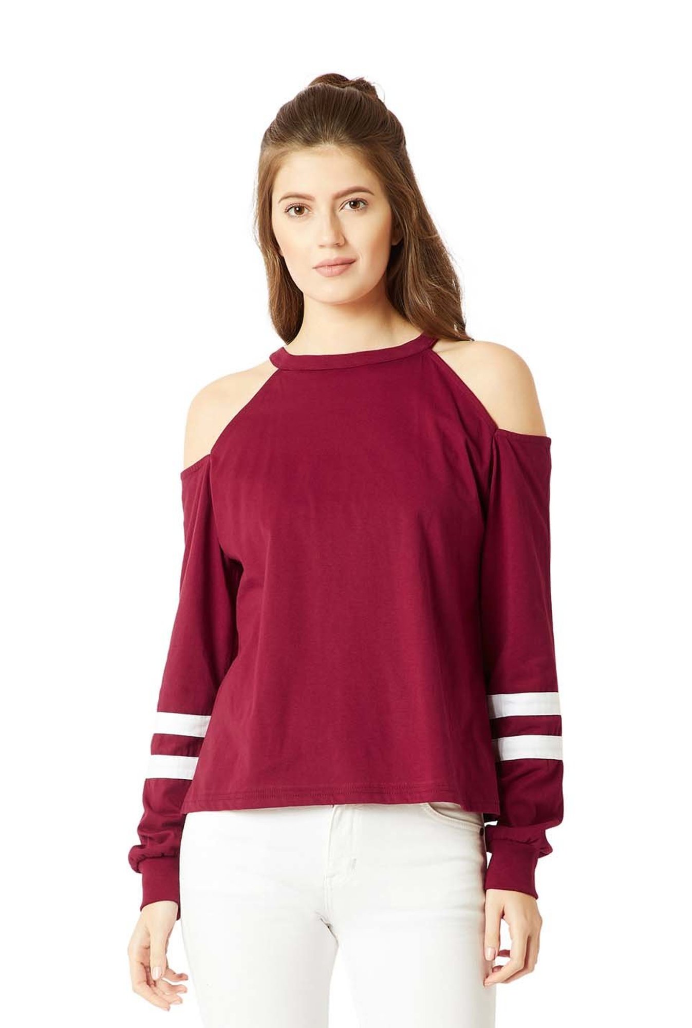 maroon cotton sweatshirt