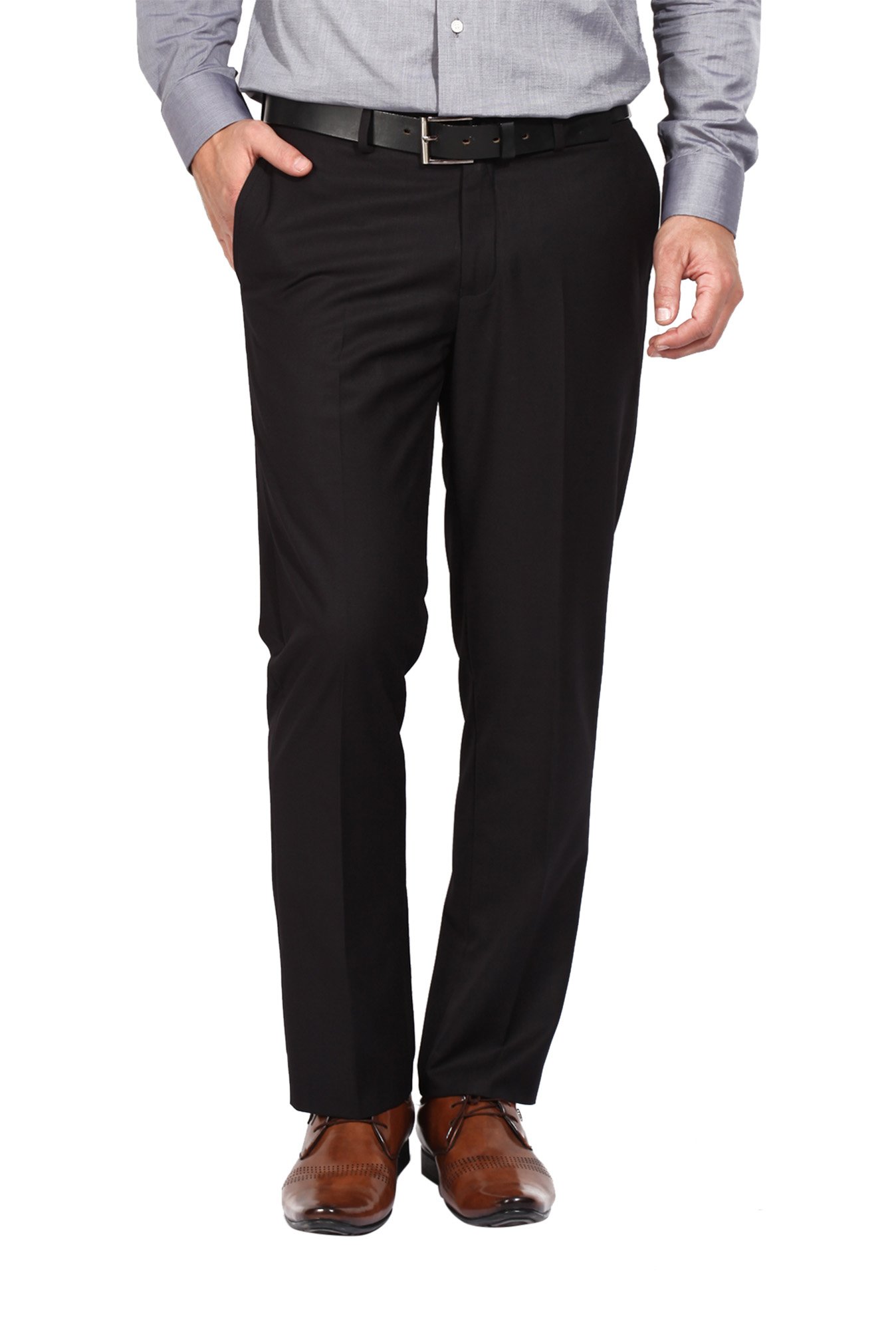 Buy BLACKBERRYS Mens Skinny Fit 4 Pocket Solid Chinos | Shoppers Stop