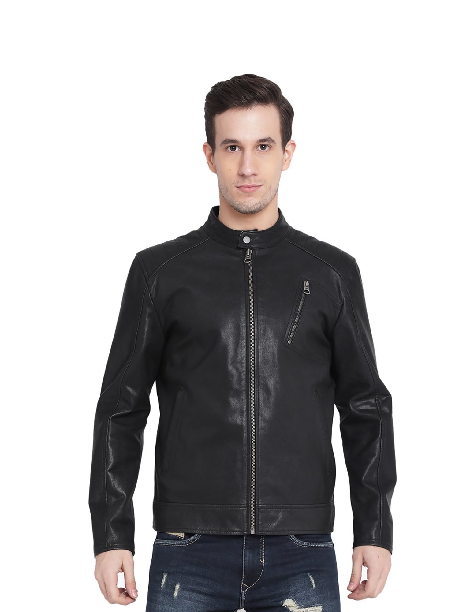 roadies black leather jacket