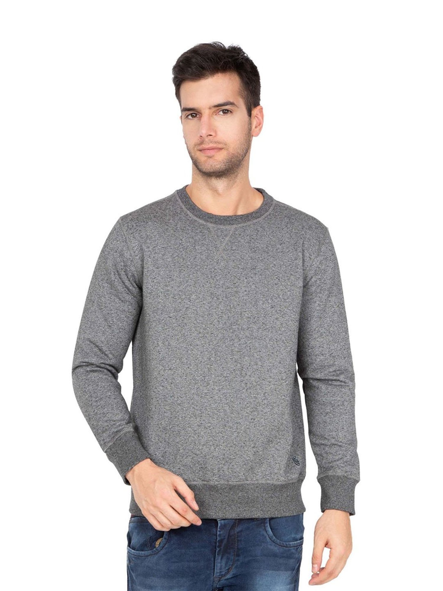 Jockey 2716 Men's Super Combed Cotton French Terry Solid Sweatshirt with  Ribbed Cuffs