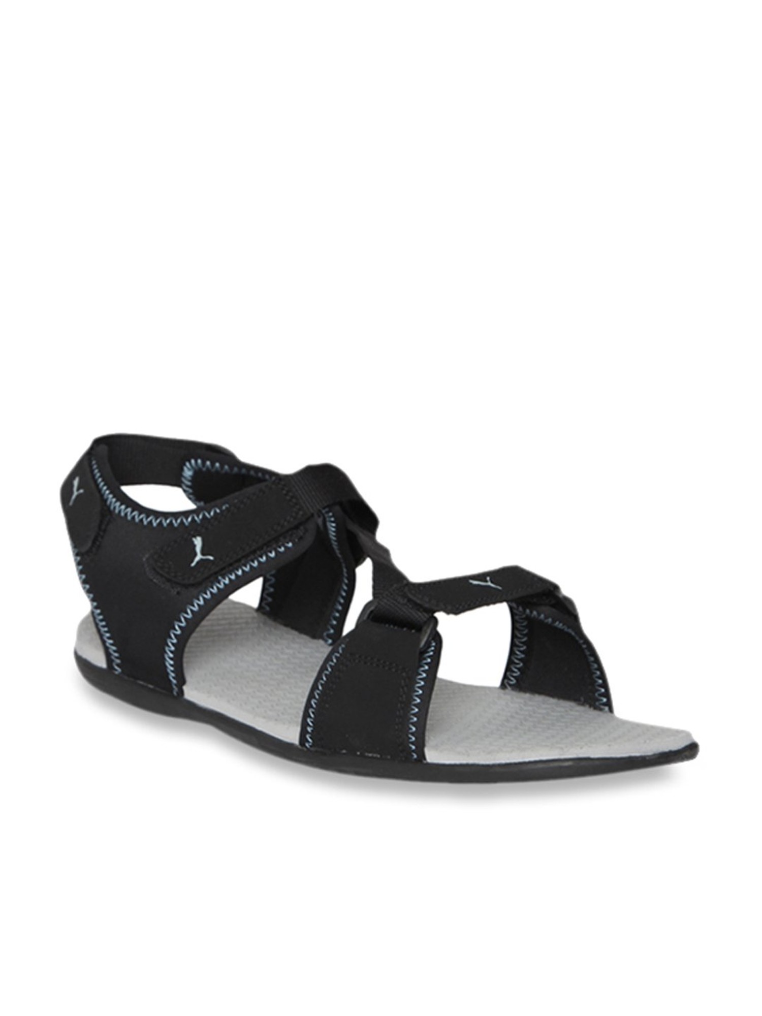 puma black floater sandals