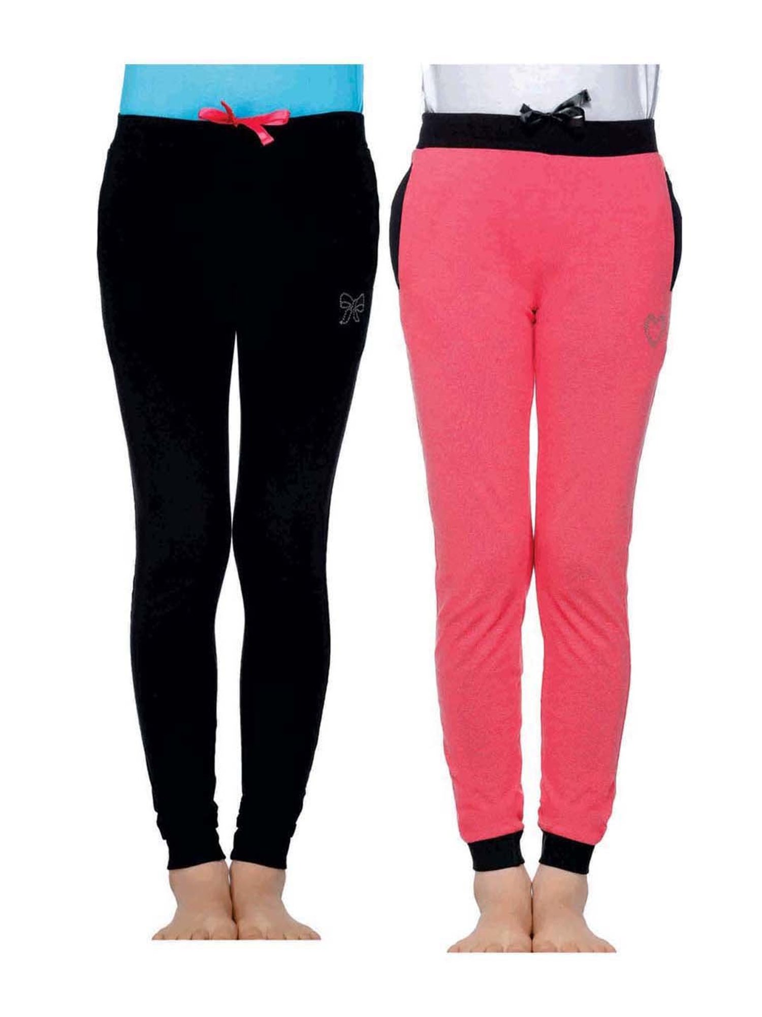Buy Bodycare Kids Pink & Red Solid Leggings (Pack Of 2) for Girls Clothing  Online @ Tata CLiQ