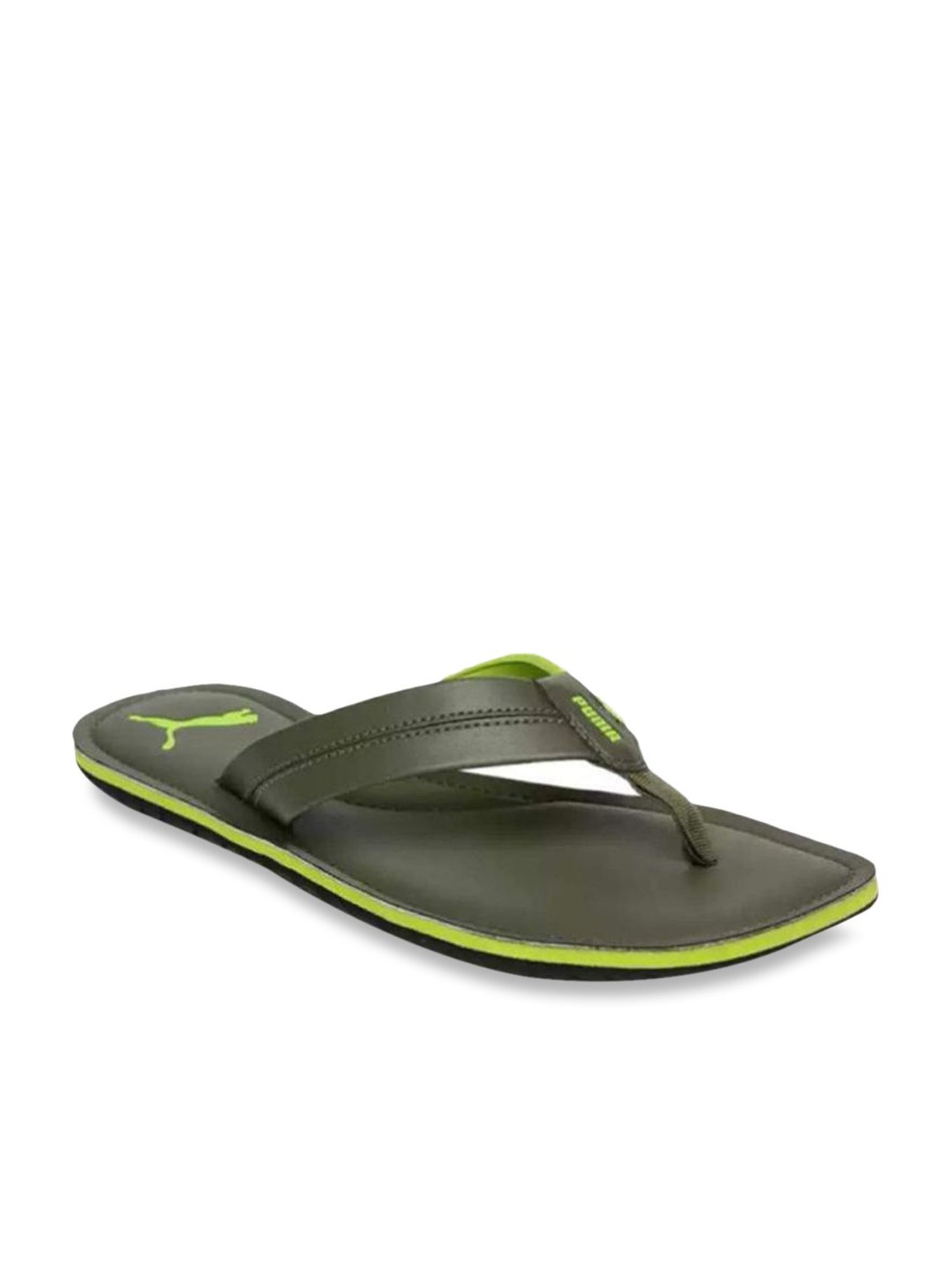 Puma Ablaze IDP Olive Green Flip Flops 