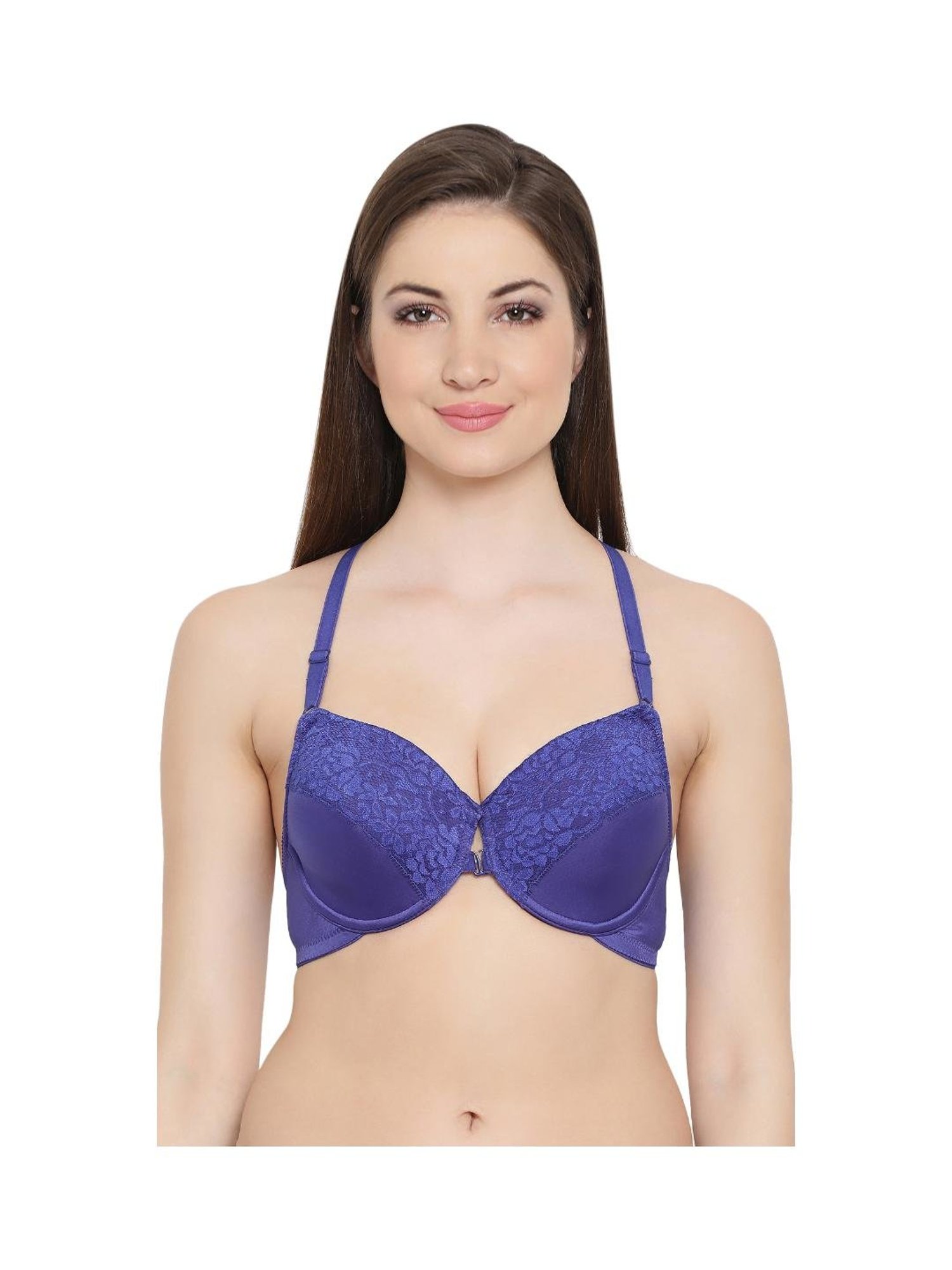 Clovia Blue Cotton Full Coverage Wireless Bra