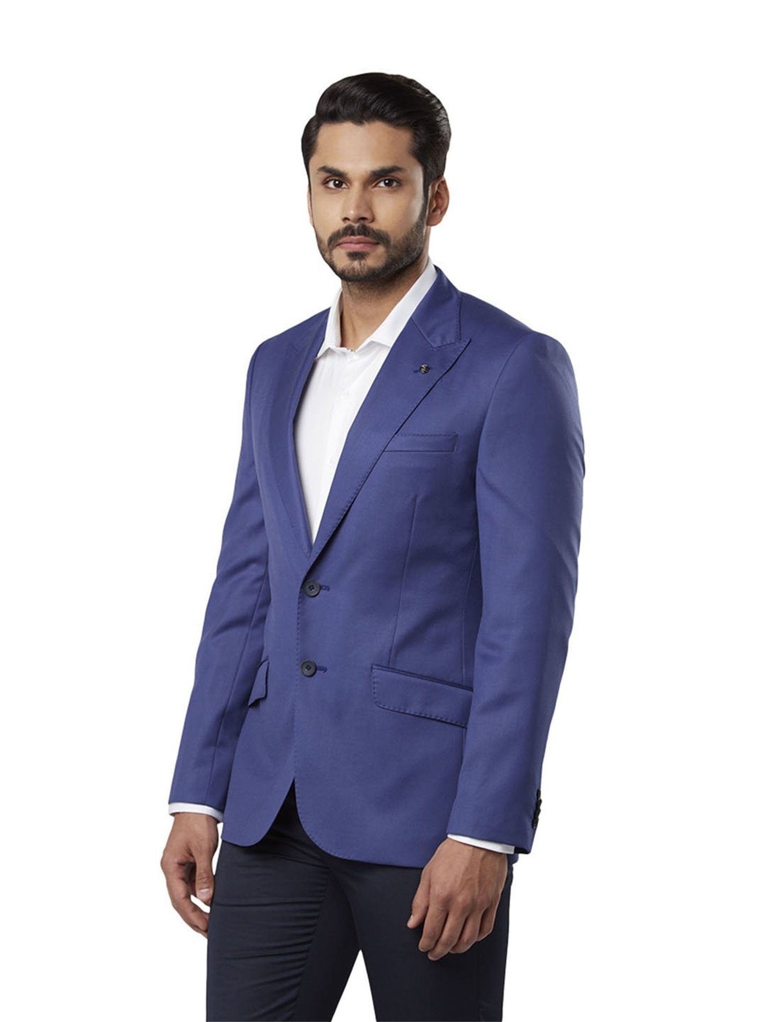 Buy Raymond Blue Regular Fit Wool Blazer for Men Online @ Tata CLiQ