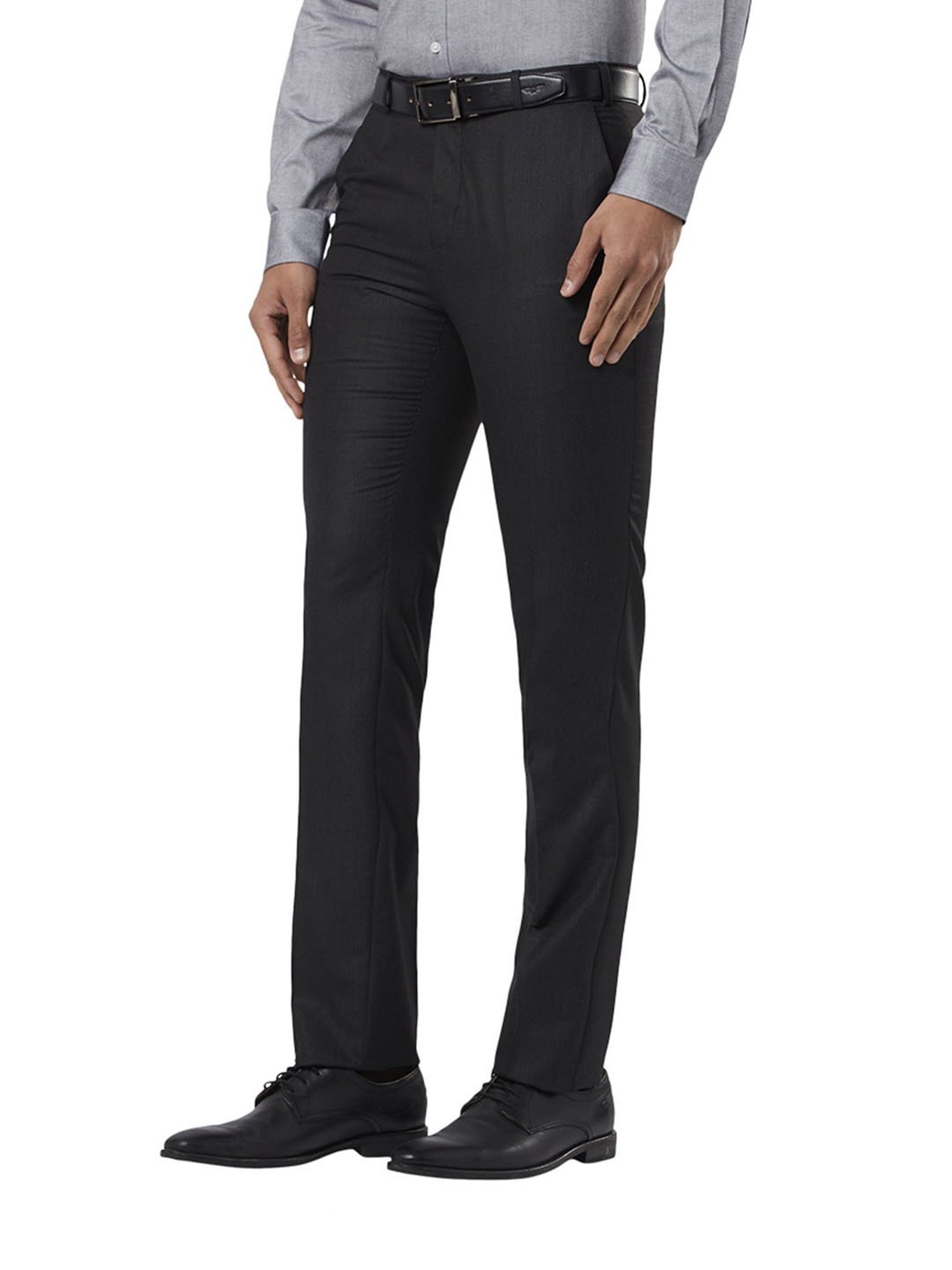 Raymond Black Slim Fit Solid Formal Trousers for men price  Best buy price  in India August 2023 detail  trends  PriceHunt