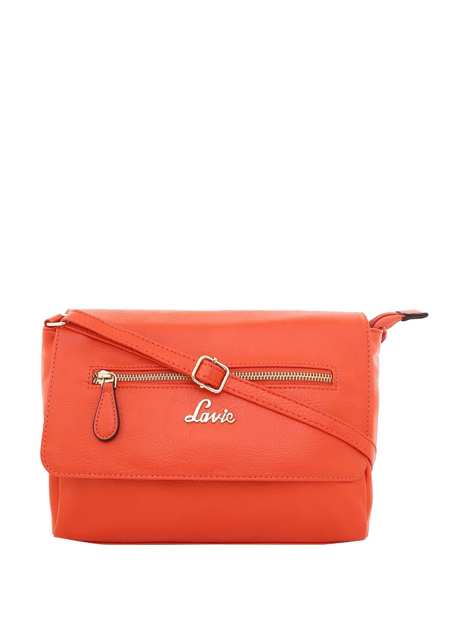 Buy Lavie Moritz Orange Solid Sling Handbag For Women At Best