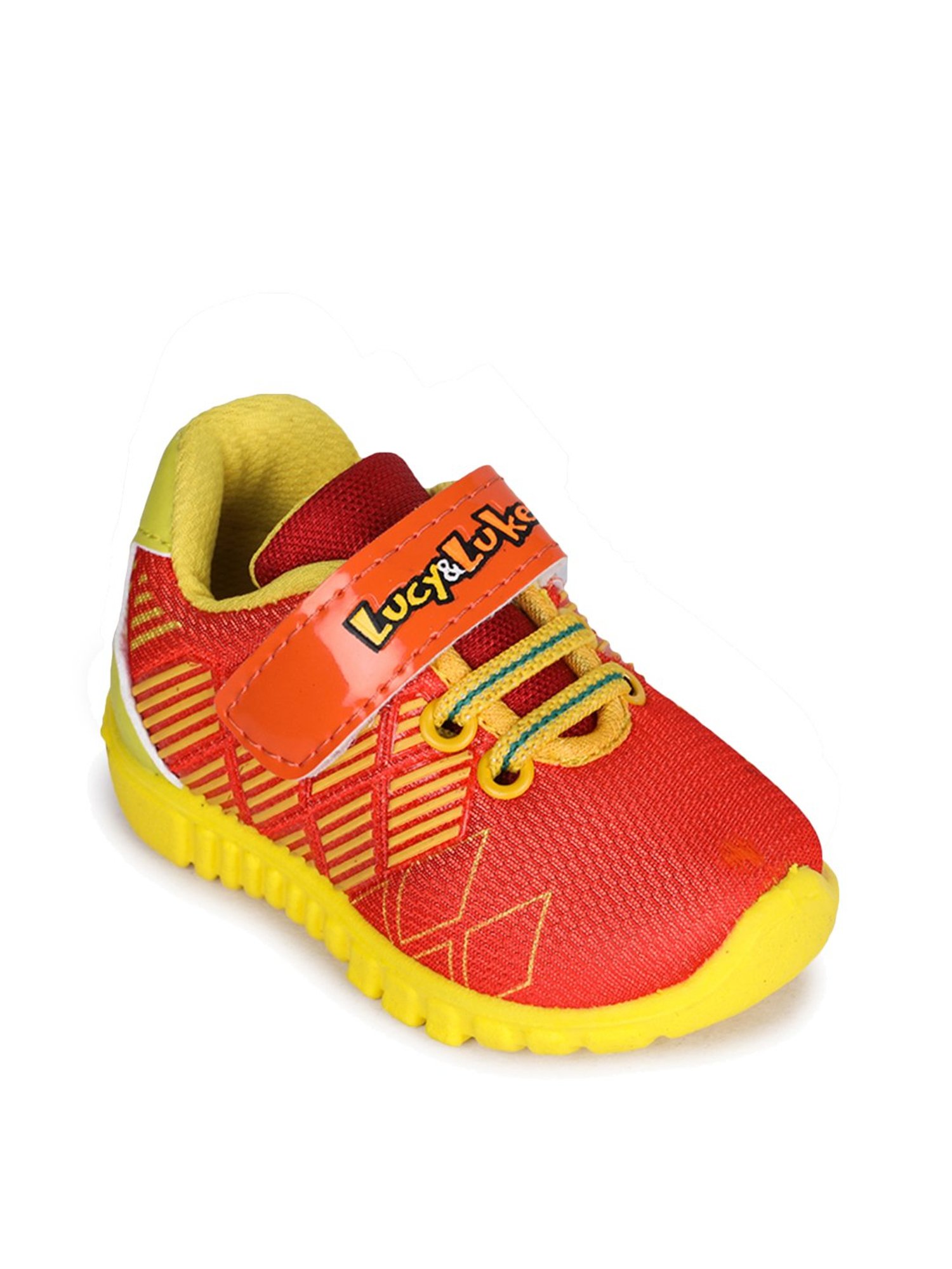 yellow velcro shoes