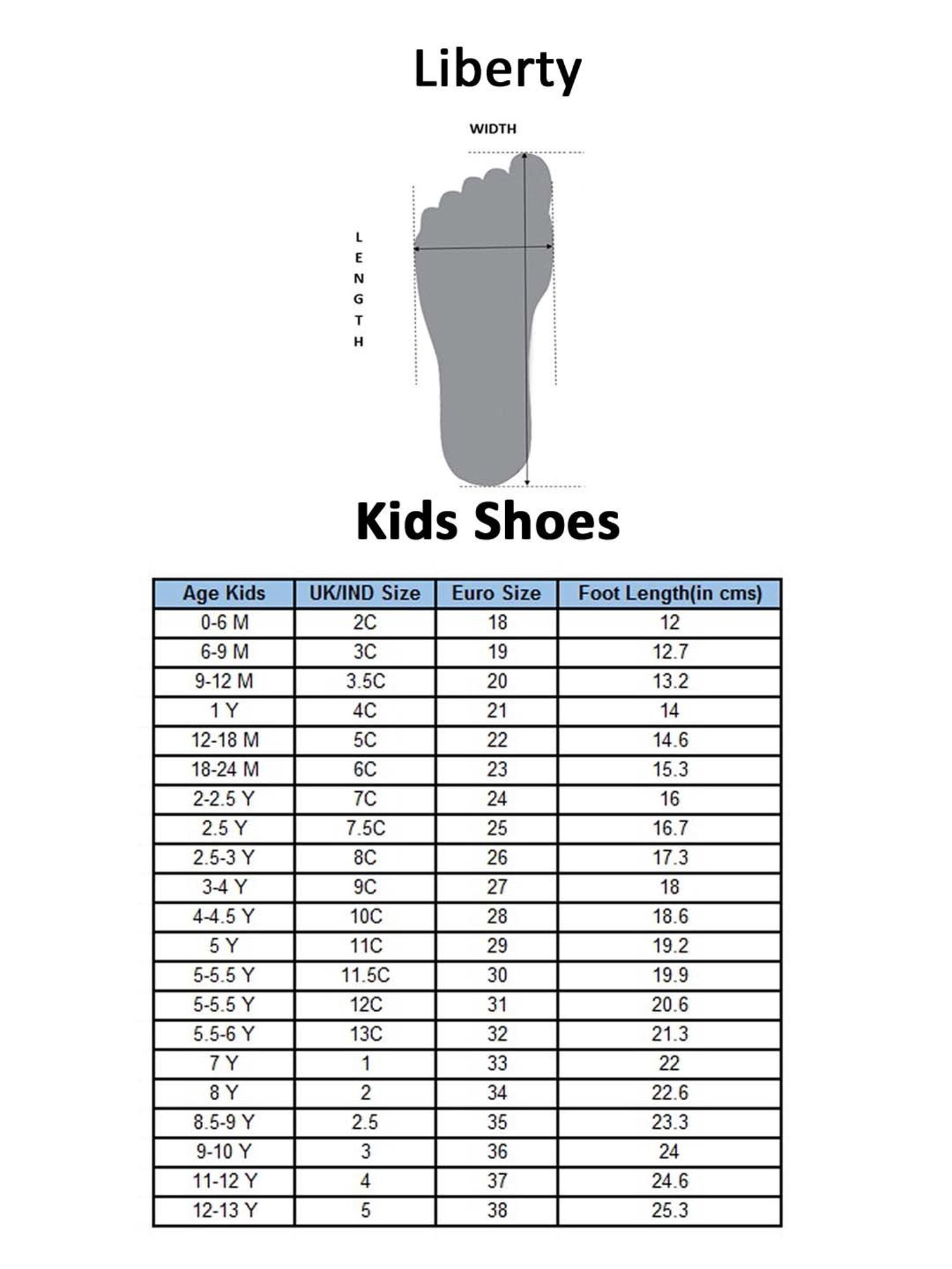 Liberty Shoes Size Chart Ubicaciondepersonas cdmx gob mx