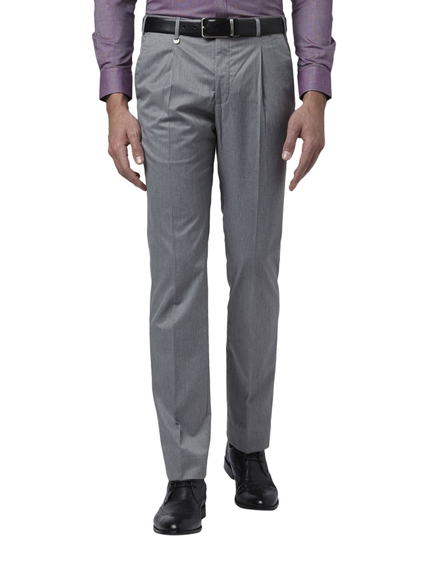 Buy Park Avenue Park Avenue Men Coffee Brown Smart Fit Formal Trousers at  Redfynd