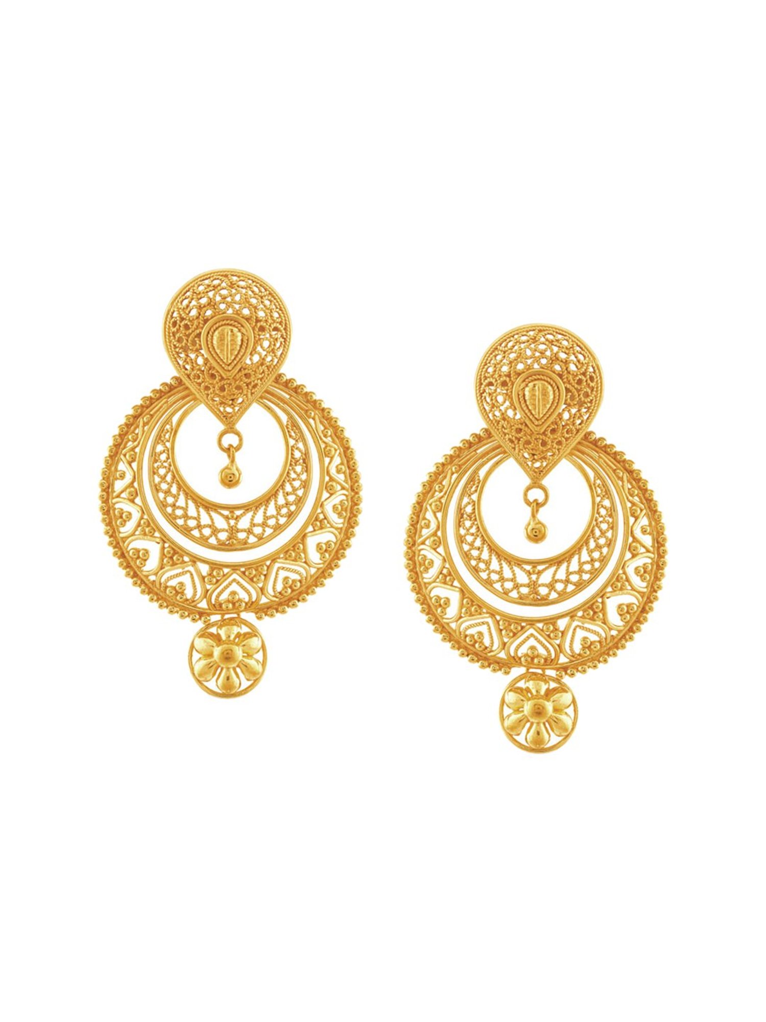 Shimmering Gold Drop Earrings