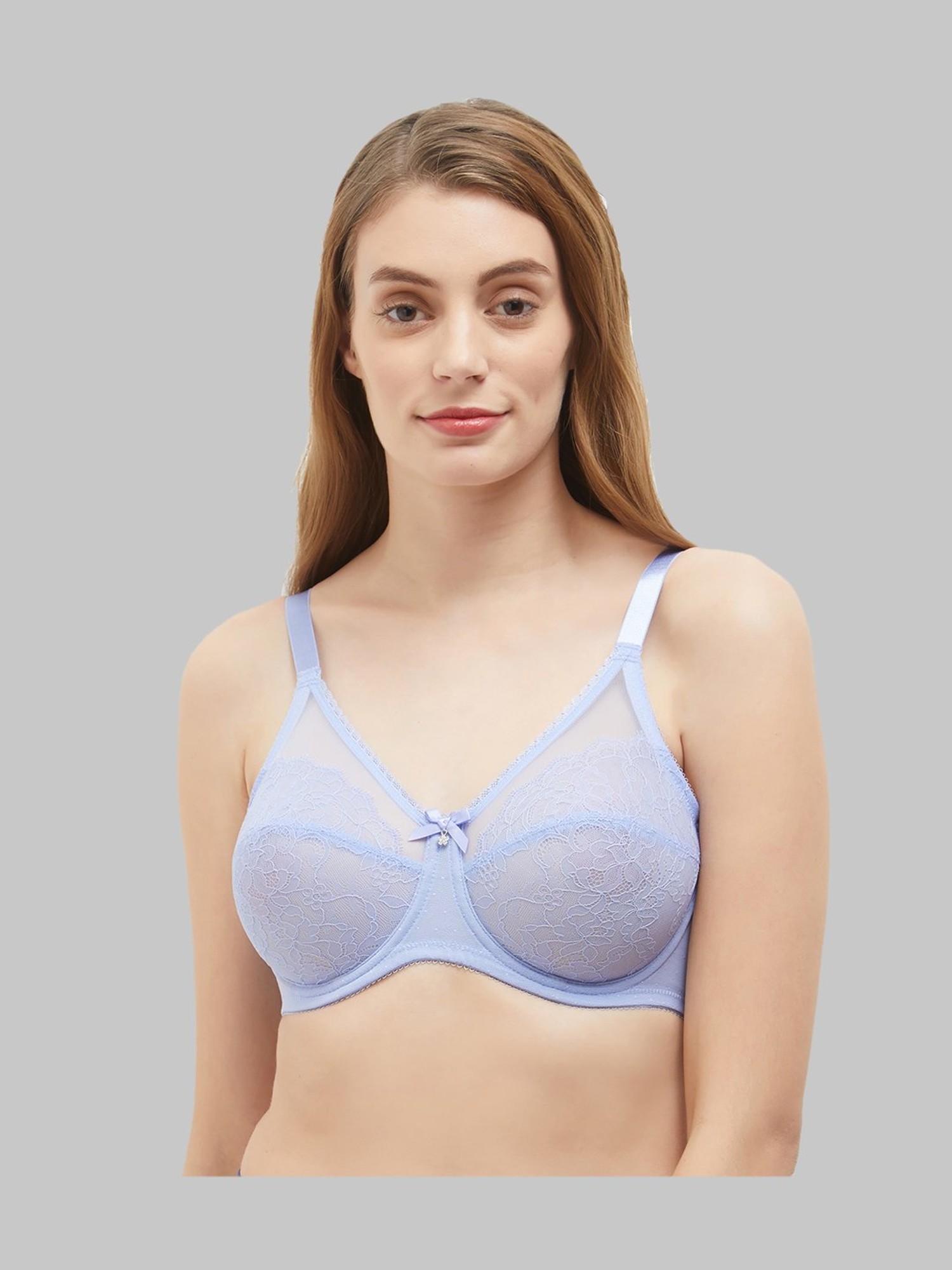 Buy Wacoal Retro Chic Non Padded Wired Full Cup Lace Bra Blue Online