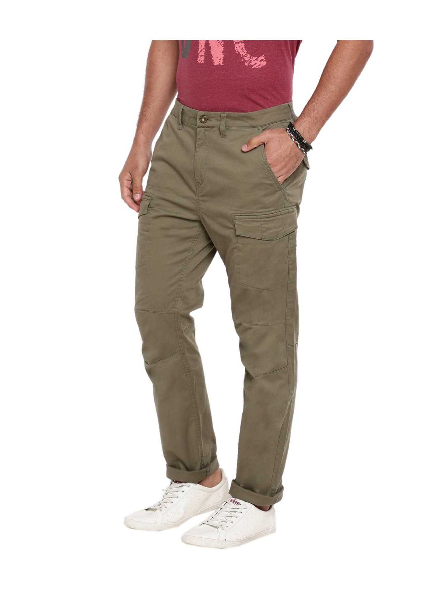 Buy Men's Brown Slim Fit Trousers Online at Bewakoof
